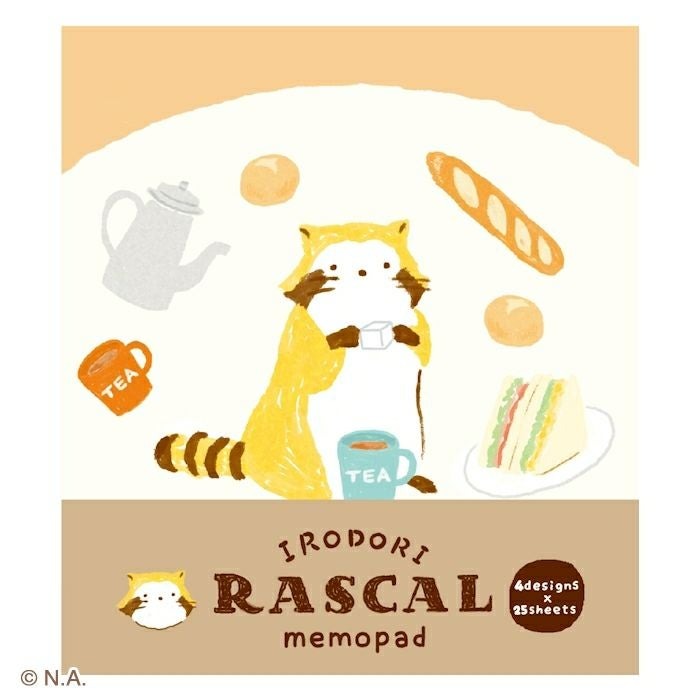 現貨｜IRODORI RASCAL 小浣熊 日本製 便條紙 Memo Notepad (野餐 LM392)