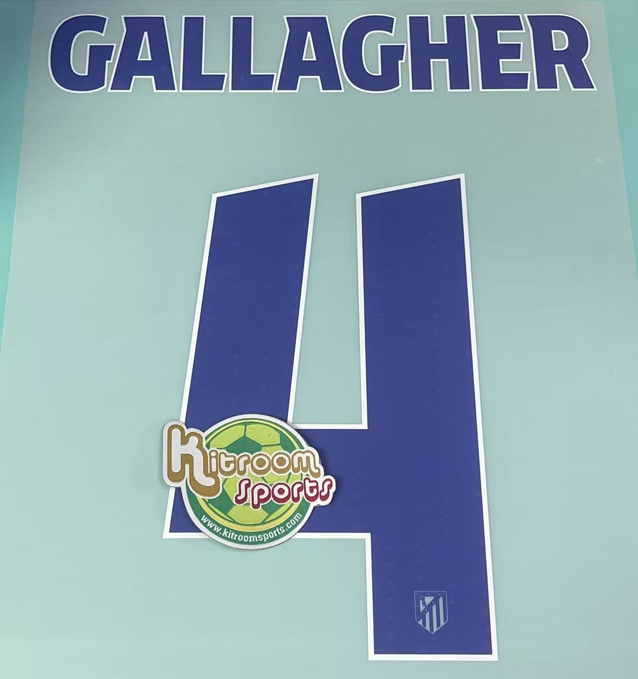 2025-26 Atlético Madrid Home UCL Nameset #4 GALLAGHER
