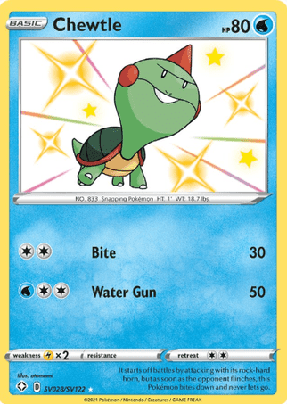 Pokemon TCG Shining Fates - Chewtle-SV028/SV122