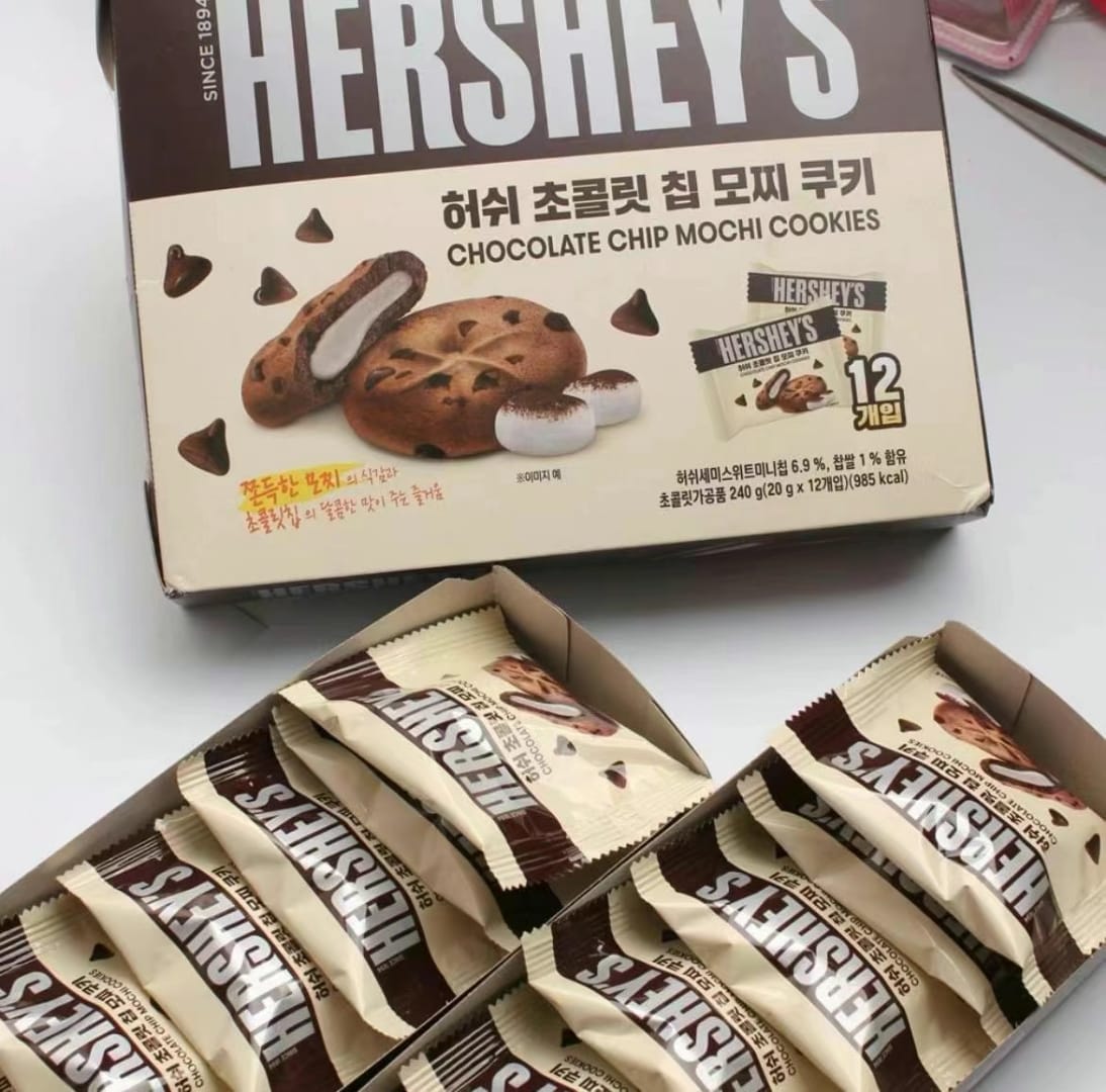 韓國 Hershey's 巧克力麻糬餅乾 12入