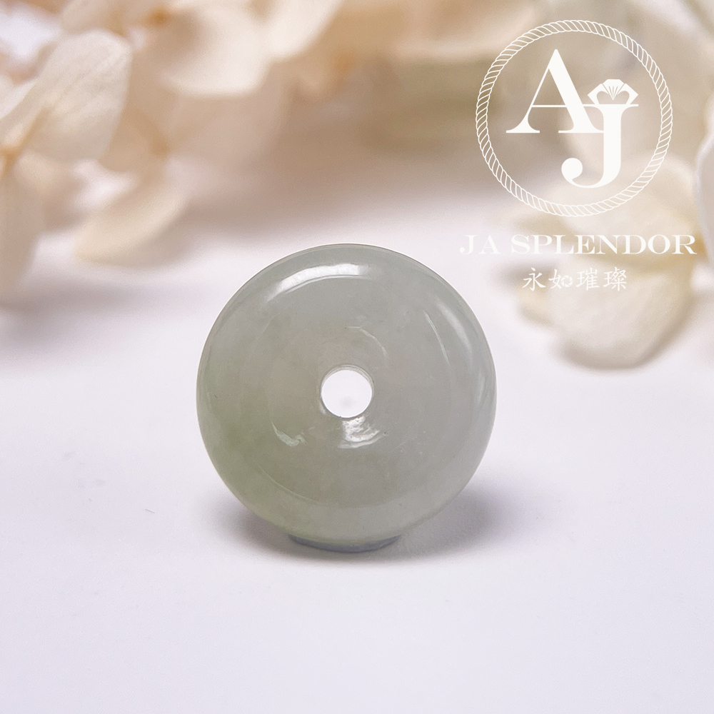 JN-479 天然翡翠A玉 冰潤雪梨黃小平安扣