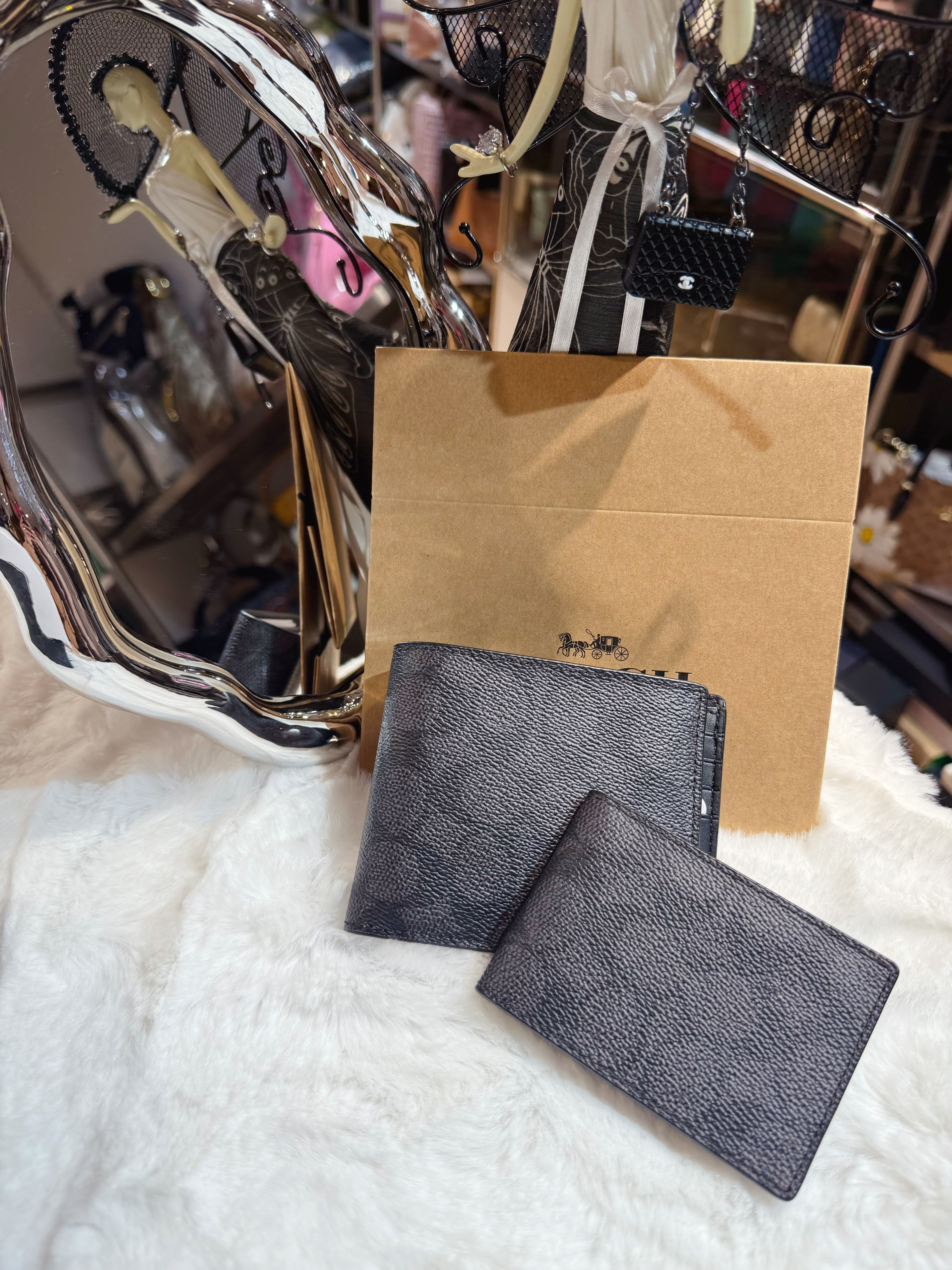 Coach bi fold wallet 1205/blk/m