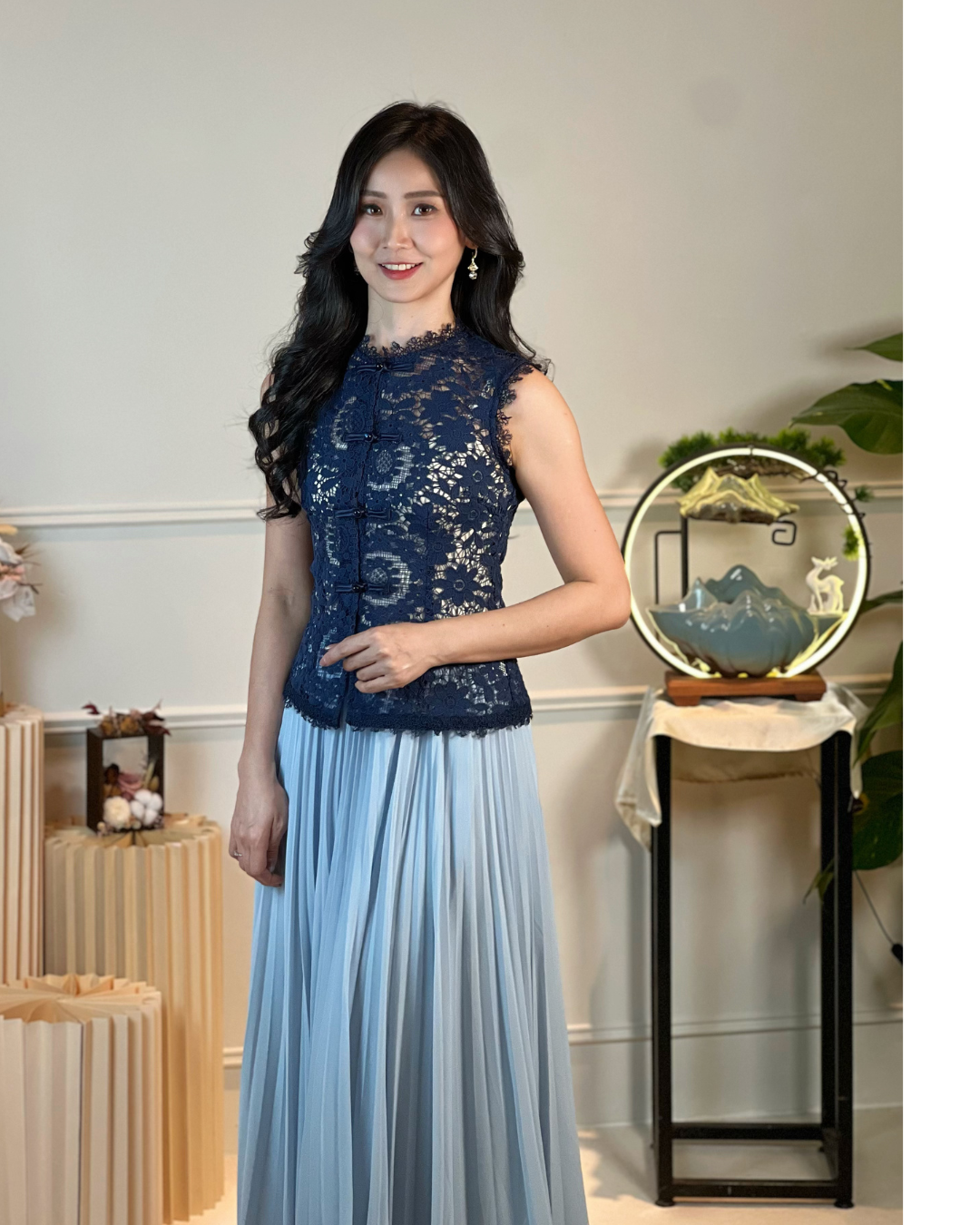 5104 Quintina Pleated A Line Skirt 