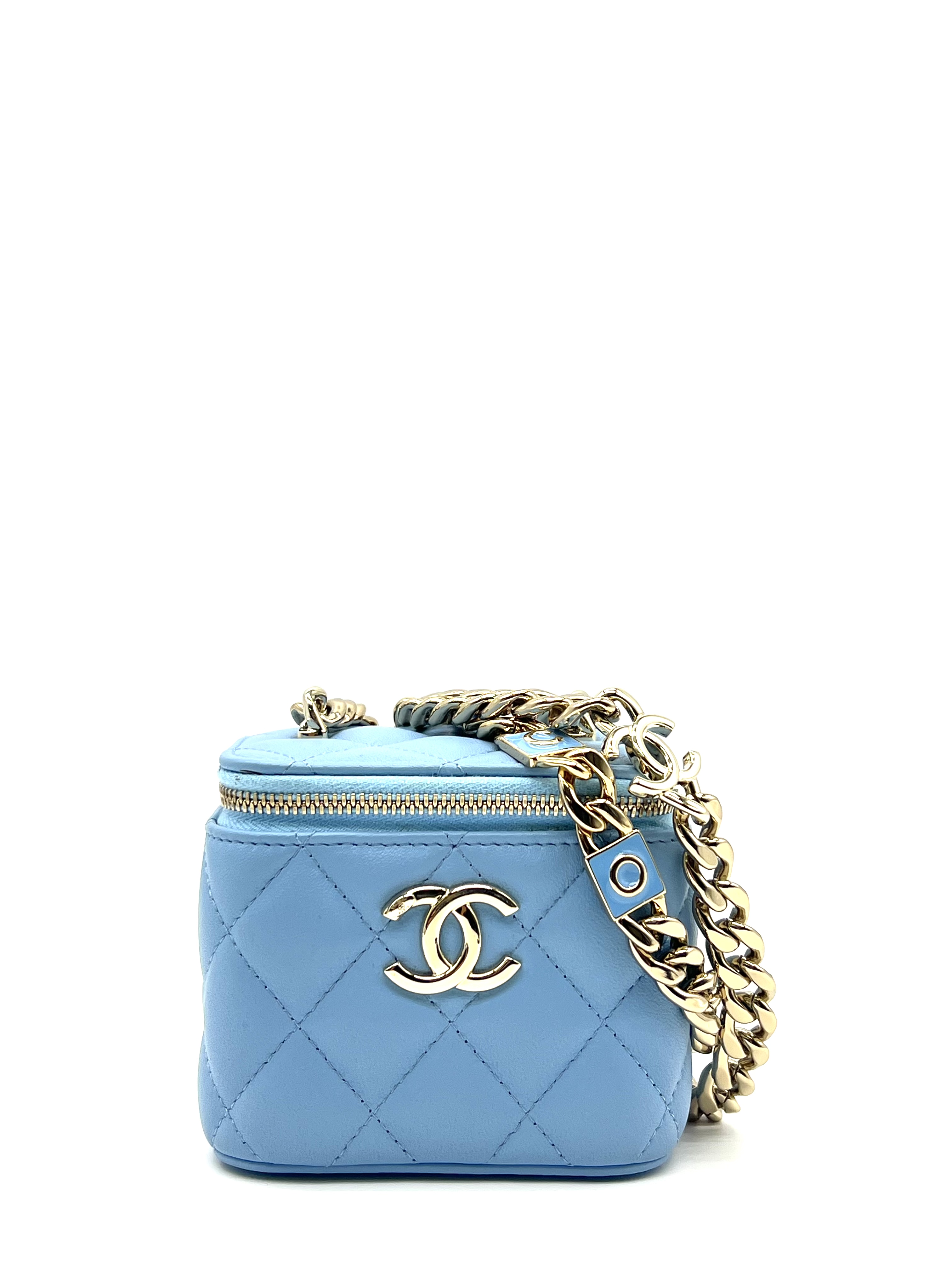 Pre-Owned CHANEL Tiffany Blue Vanity Case / Product Code: 36050610