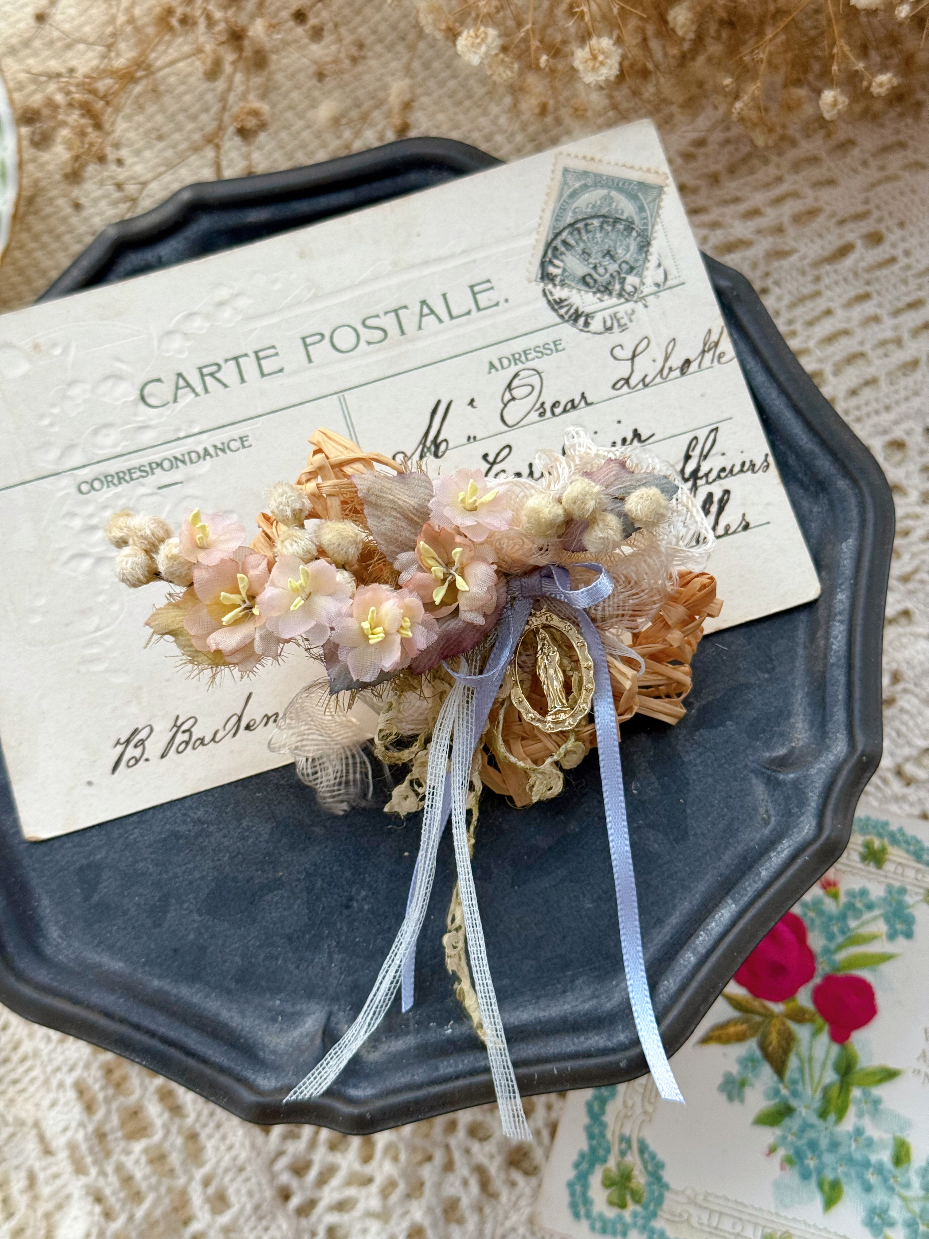 初夏花園 - 櫻花髪夾+胸針