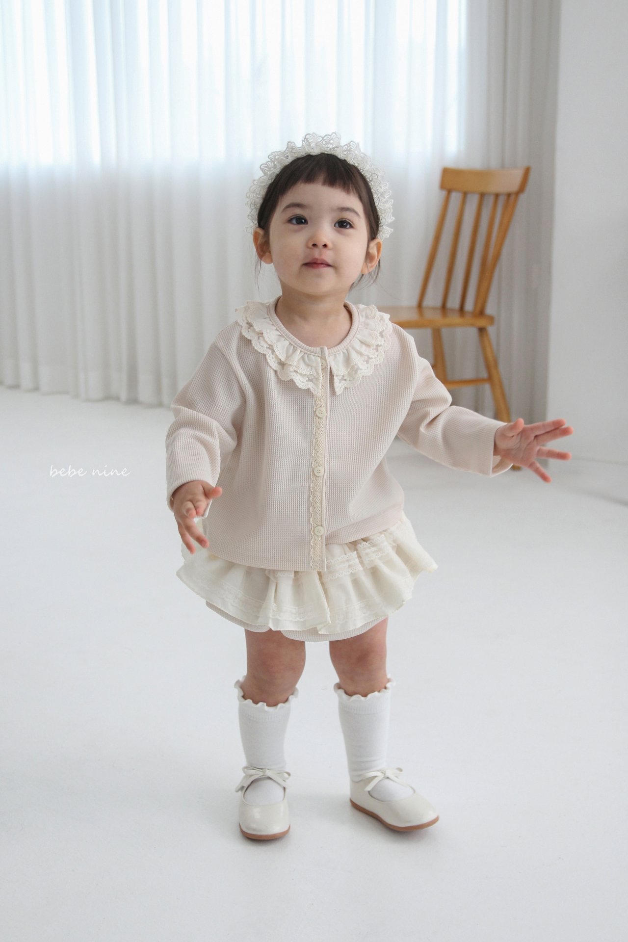 🌸預訂 韓國直送🌸🇰🇷Bebenine兩色蕾絲層疊裙擺燈籠褲