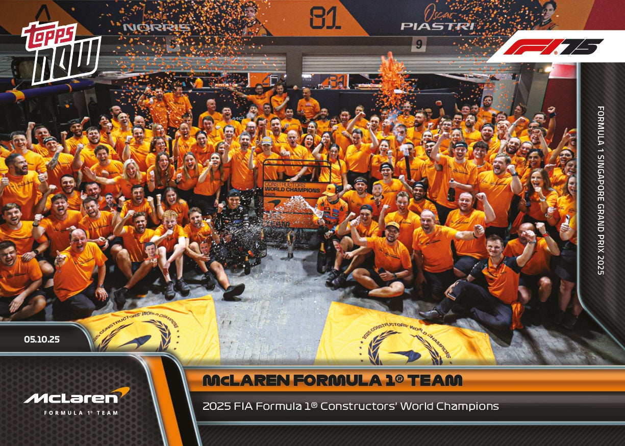 McLaren Formula 1 Team - 2025 F1 Topps NOW® #66 車隊世界冠軍卡｜PR 2,634