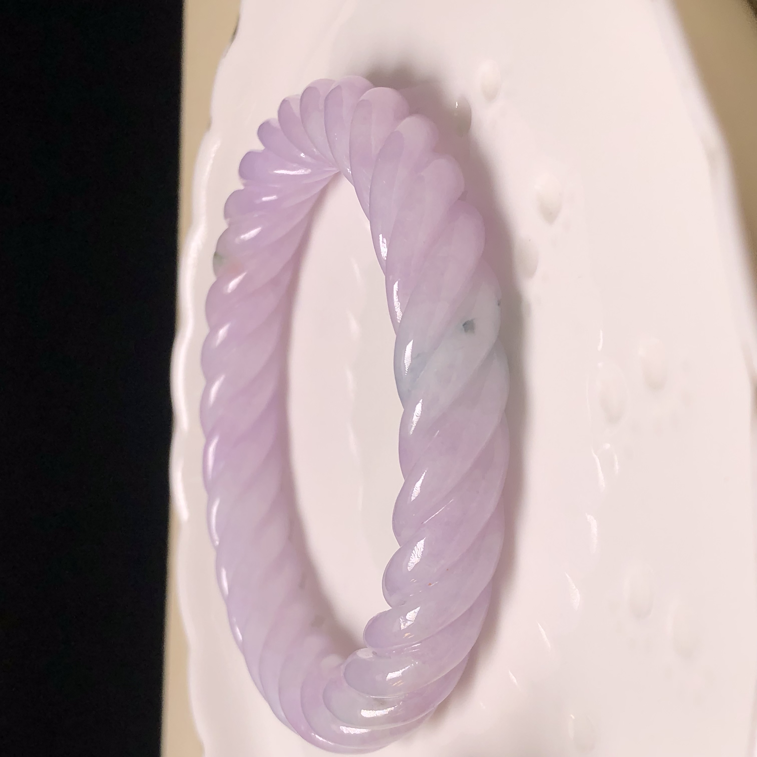 C06787 滿紫飄花扭紋鐲55mm