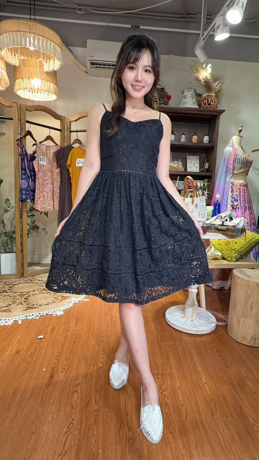 3171 Black Lace Slip OP 39"