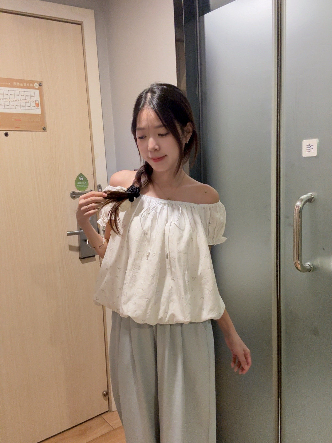 甜美小清新花苞下摆上衣R3004