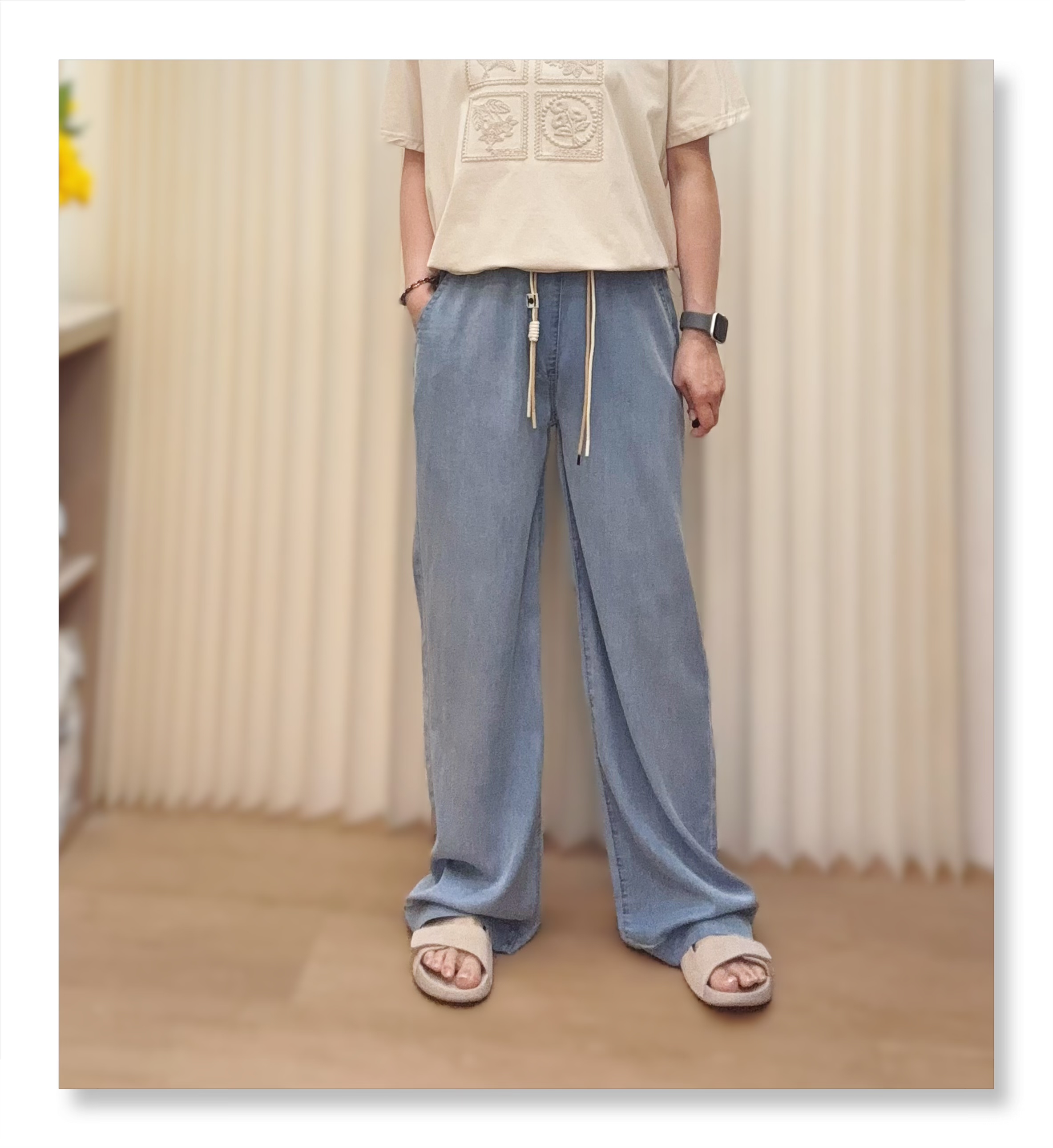 天絲混棉超柔薄牛仔褲 M980 846402289
