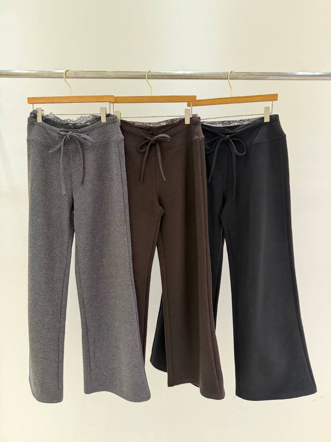 Lace waist fall pants