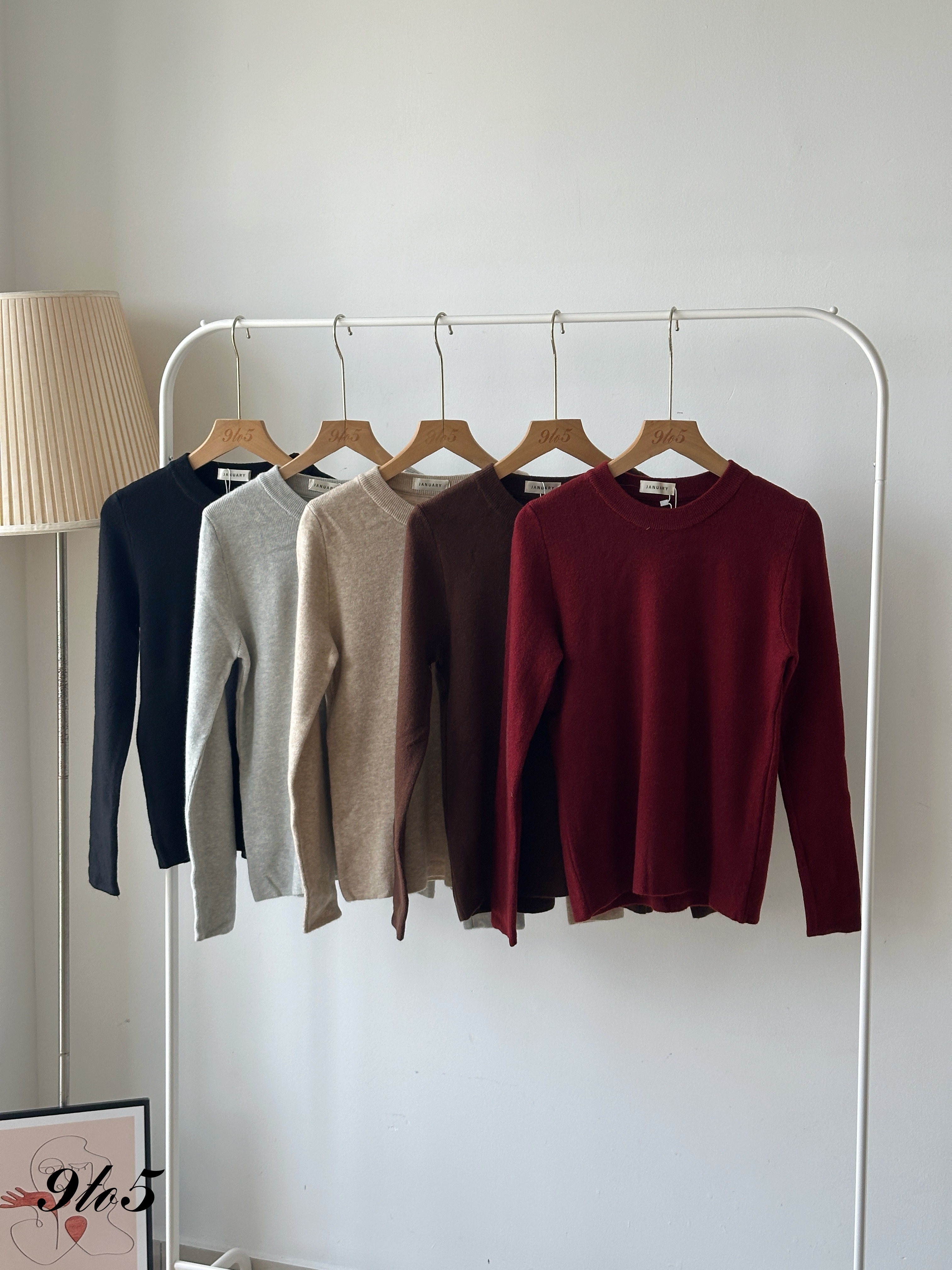 T4122 Long Sleeve Knit Top - 5 Colors 