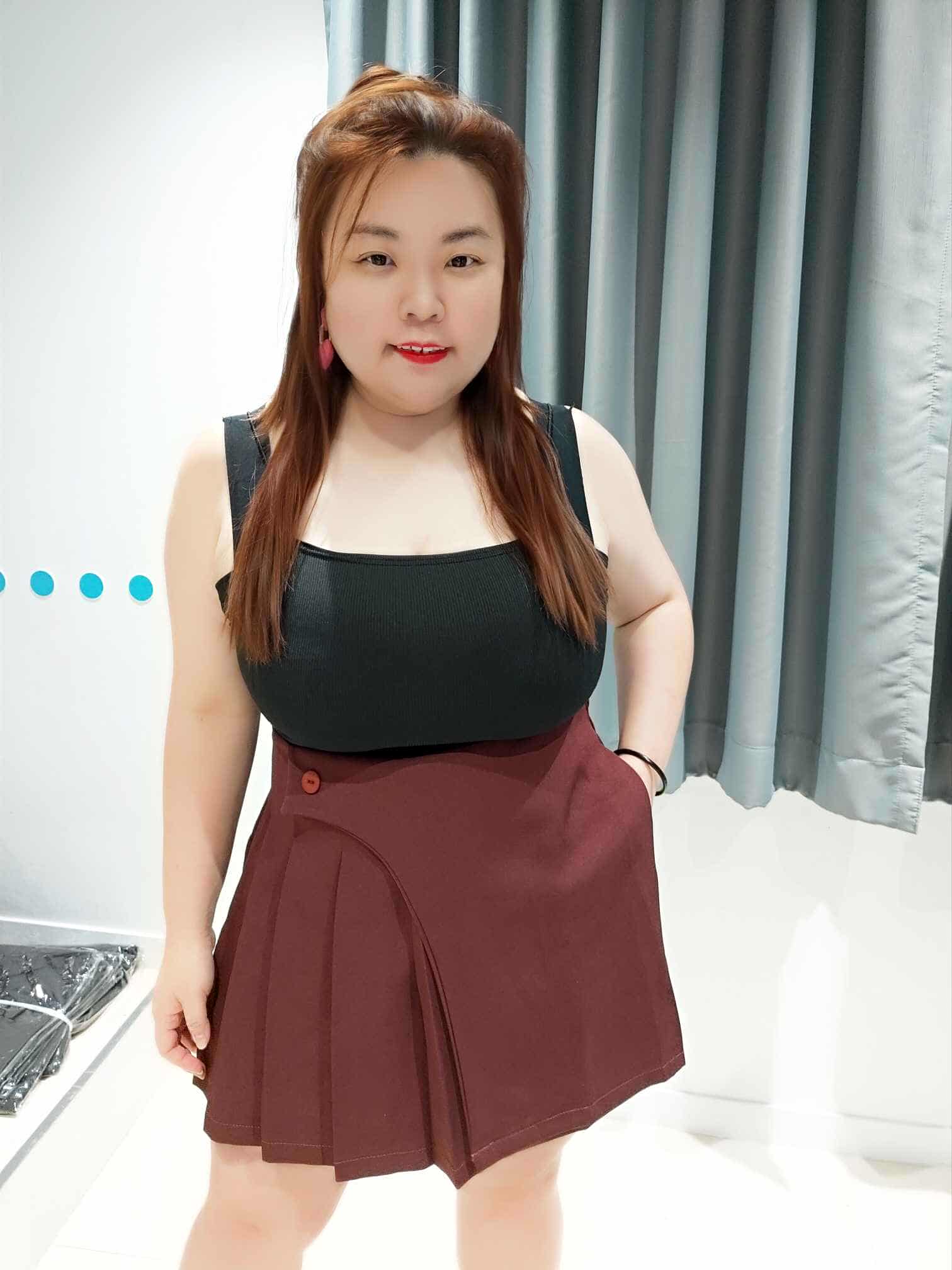 ENC11 B32 边百褶TALENT 前裙后裤裤裙 (腰围 30-44寸)