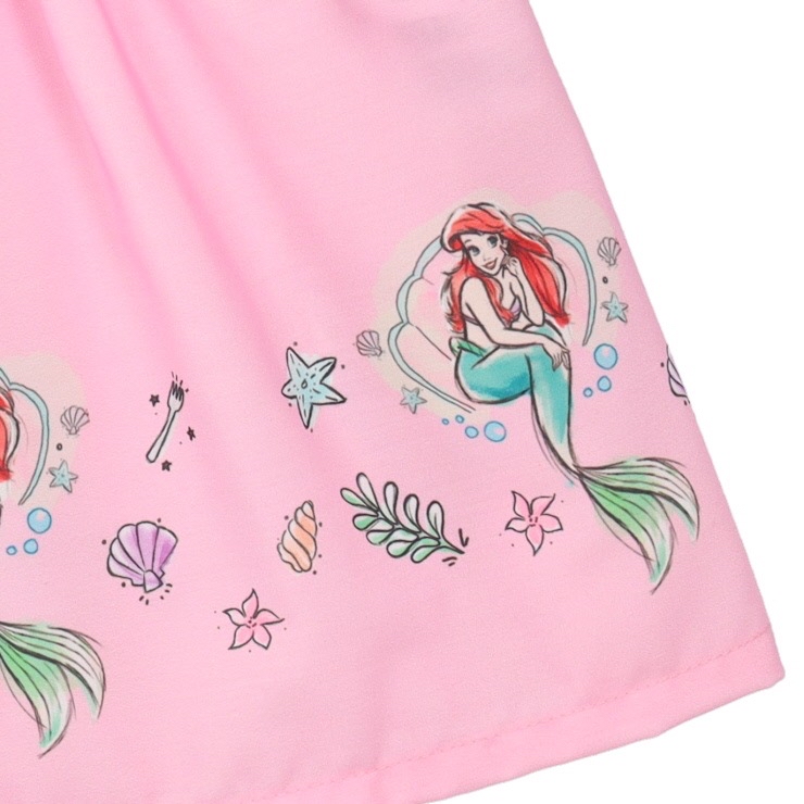 🇯🇵限時預訂 日本直送🇯🇵美人魚印花荷葉邊水手領露肩連身裙