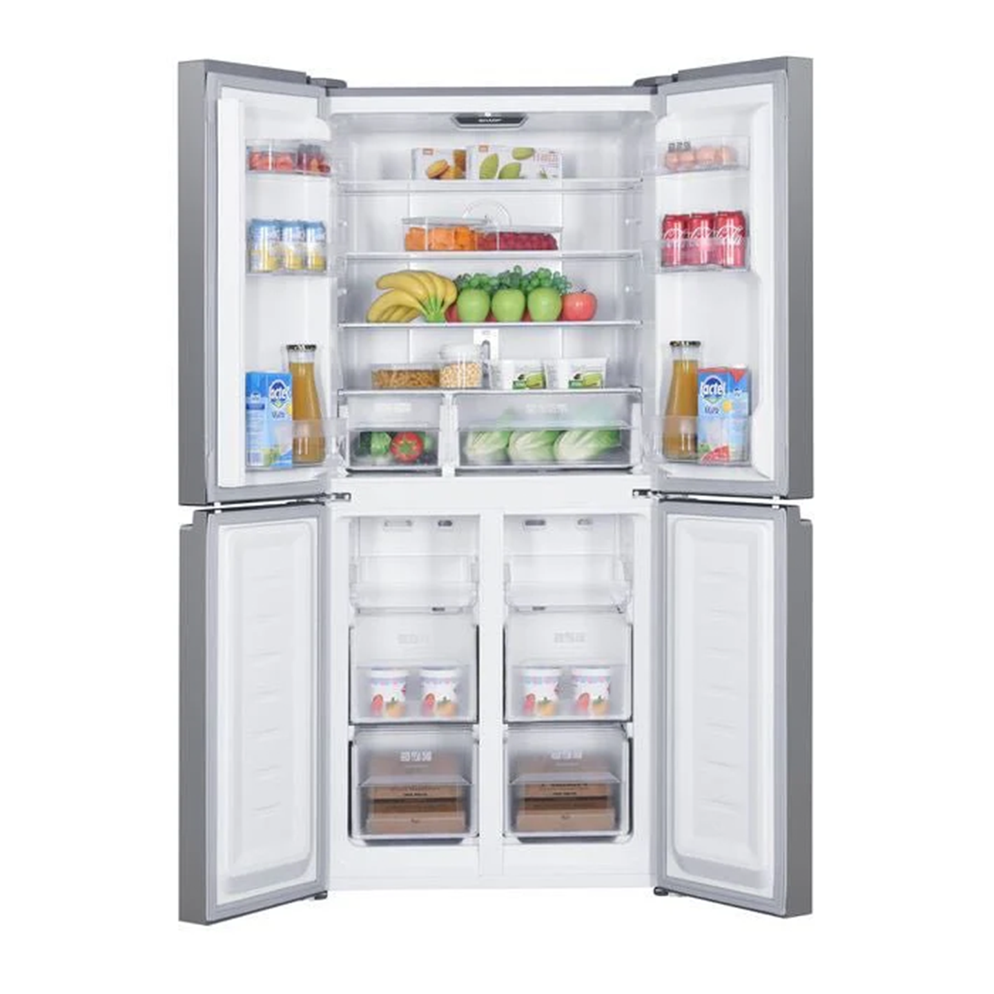 Sharp 480L Glass Door 4-Door French Refrigerator (SJF489GW)