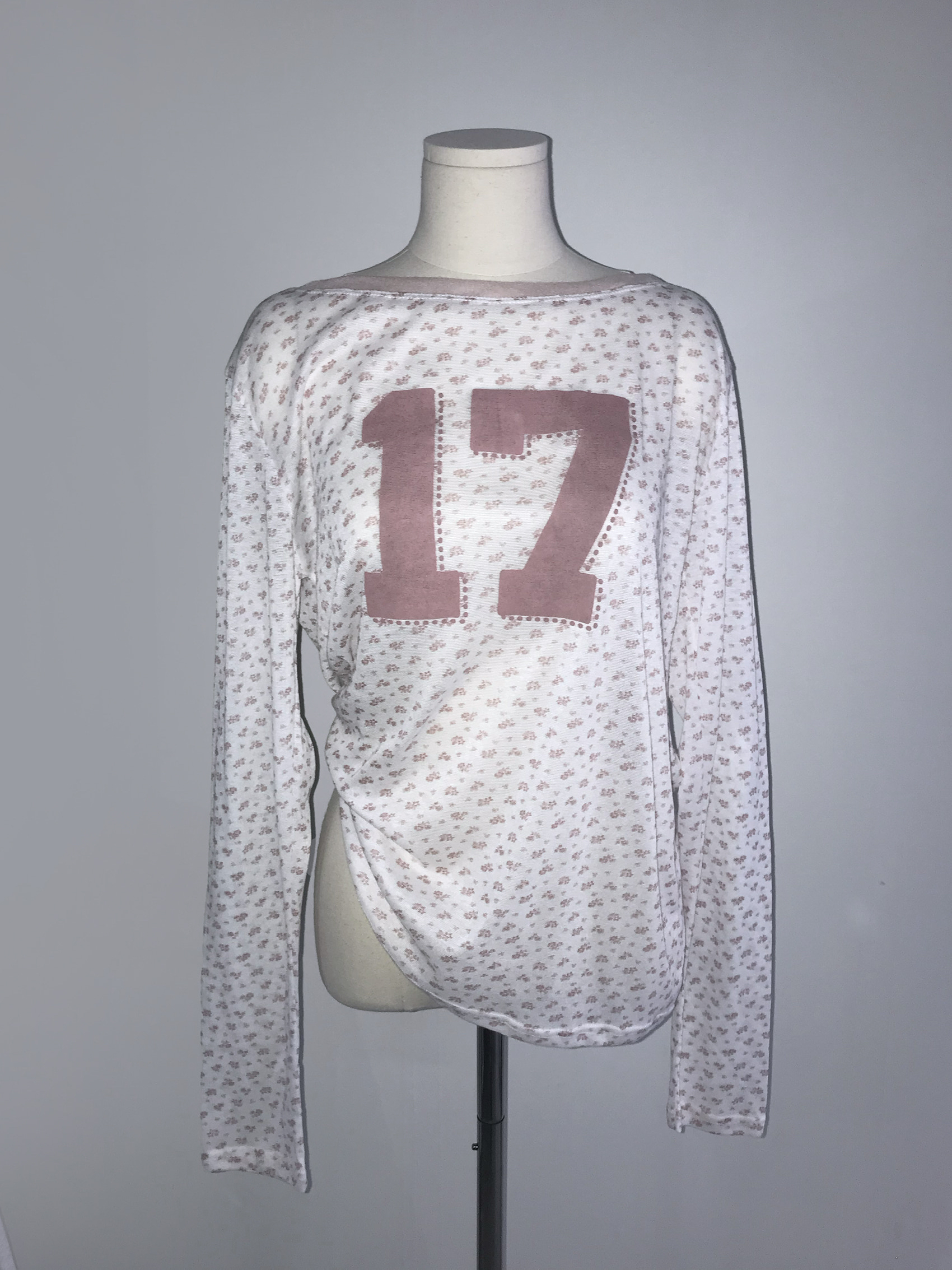 Vintage Floral Print Slouchy Top