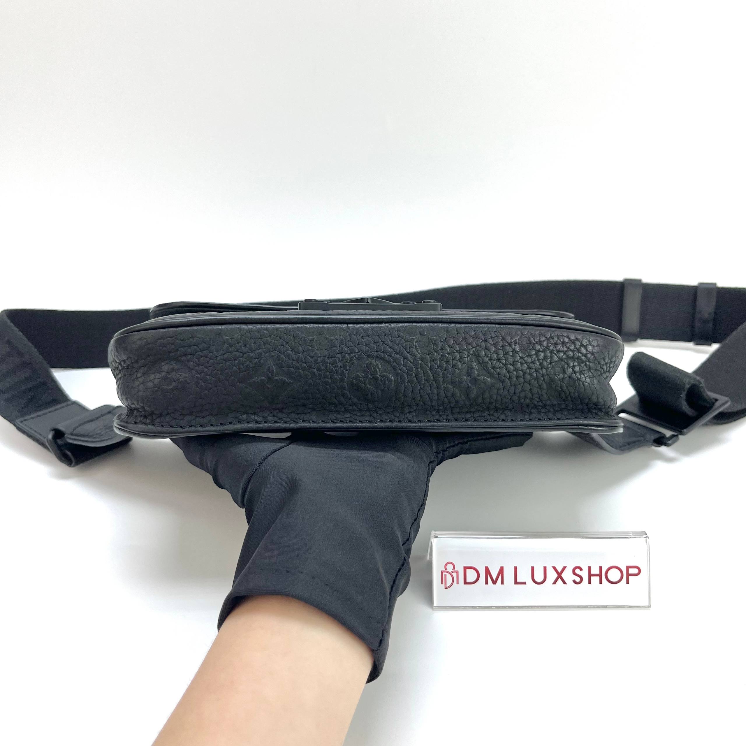 LV Black Taurillon S Lock Sling Bag