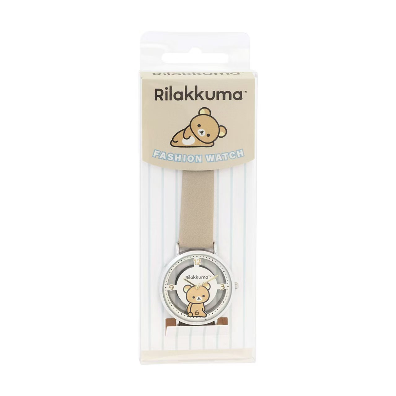 【日本直送】Rilakkuma 鬆弛熊 鏤空錶盤皮革手錶