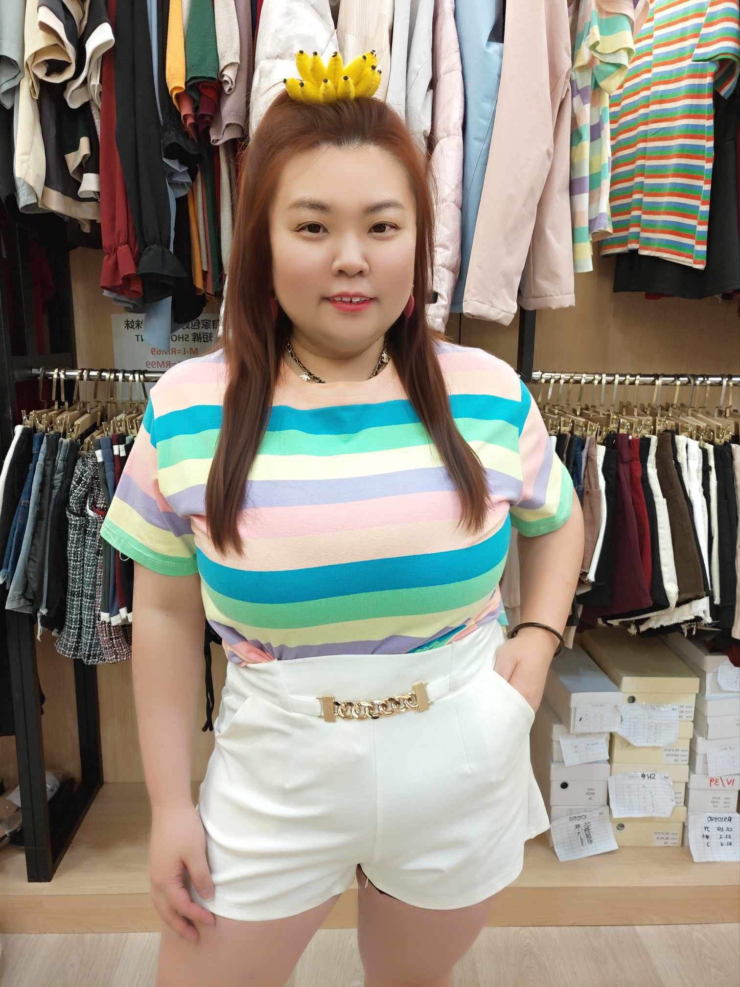 NBD14 TT596(F) 彩虹上衣（大胸围 110-140CM）