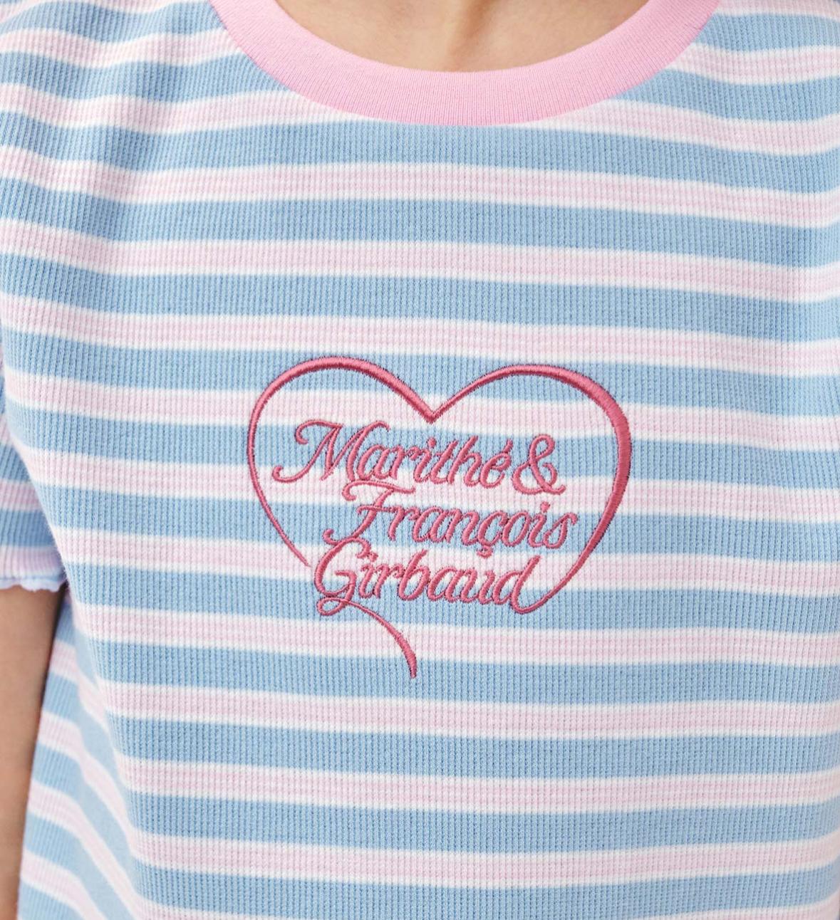 Ⓜ️ fg kids女款橫間ruffle TEE 折扣優惠 Blue / light yellow Size 100-150