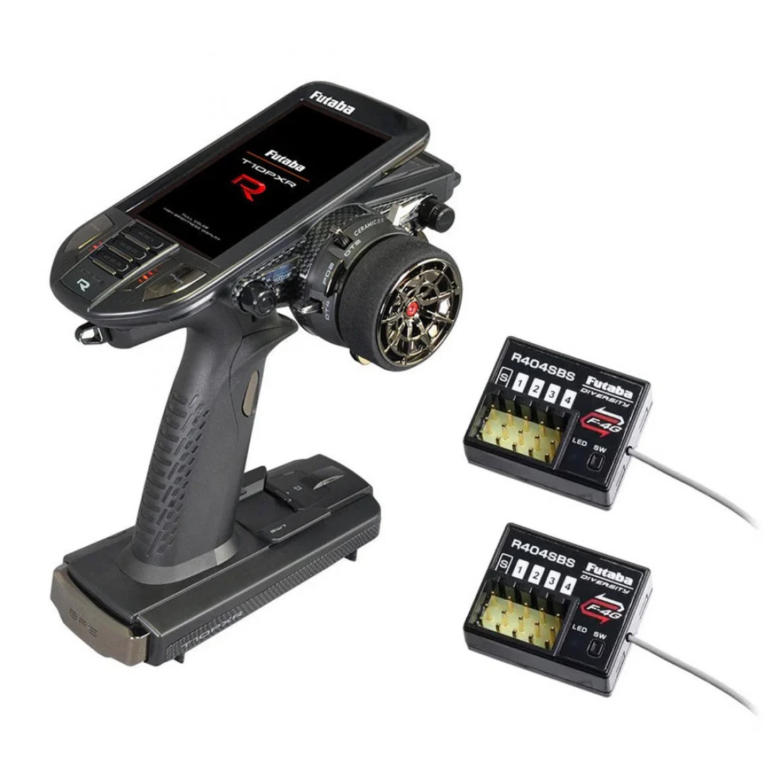 Futaba 10PXR 10-Channel 2.4GHz Digital Proportional T-FHSS Radio System w/ R404SBS Receiver x2