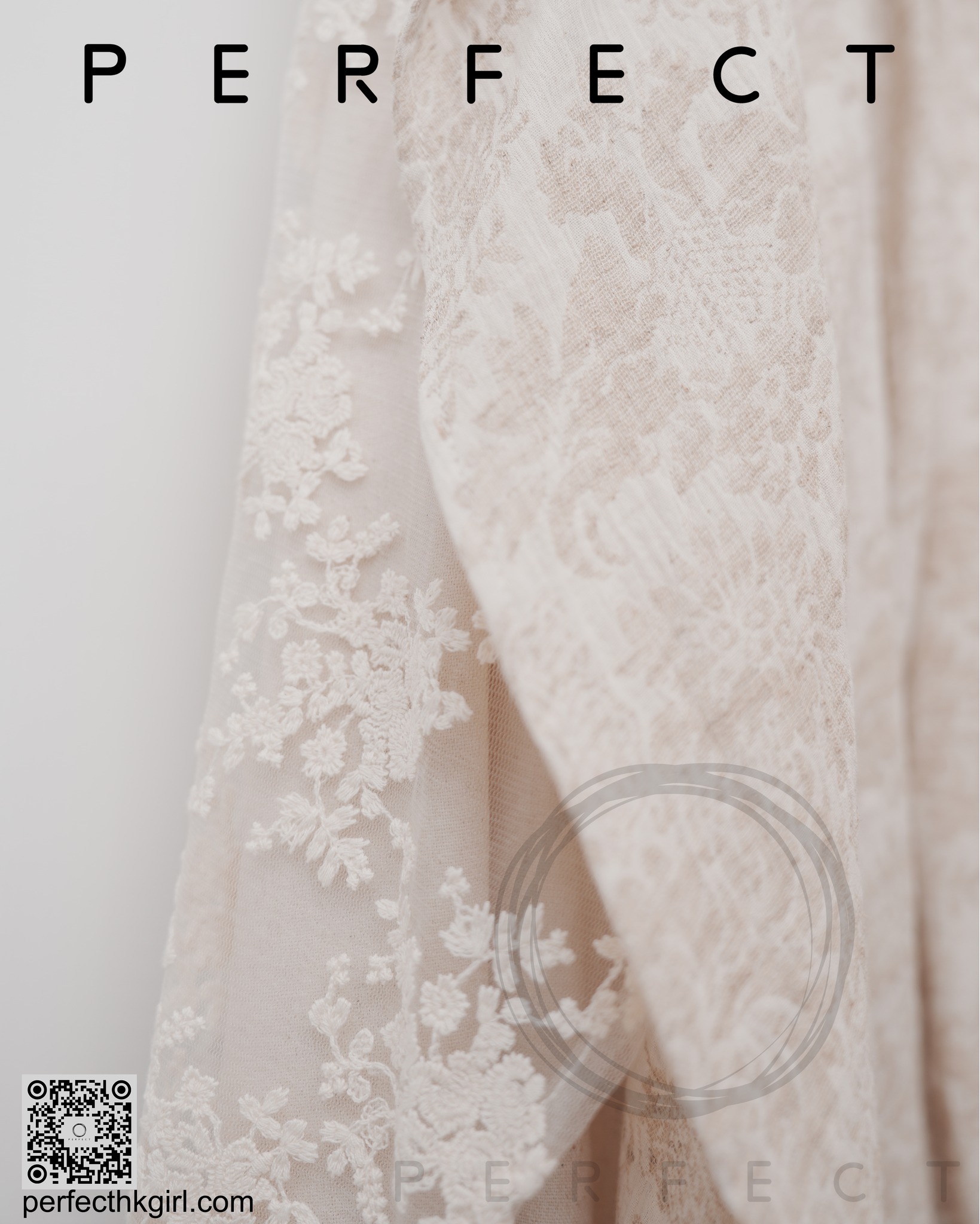 S0015_A字棉麻拼文青喱士拼佈裙（百搭米色）