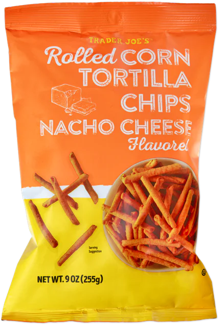 Trader Joe's Nacho Cheese Flavored Rolled Corn Tortilla Chips