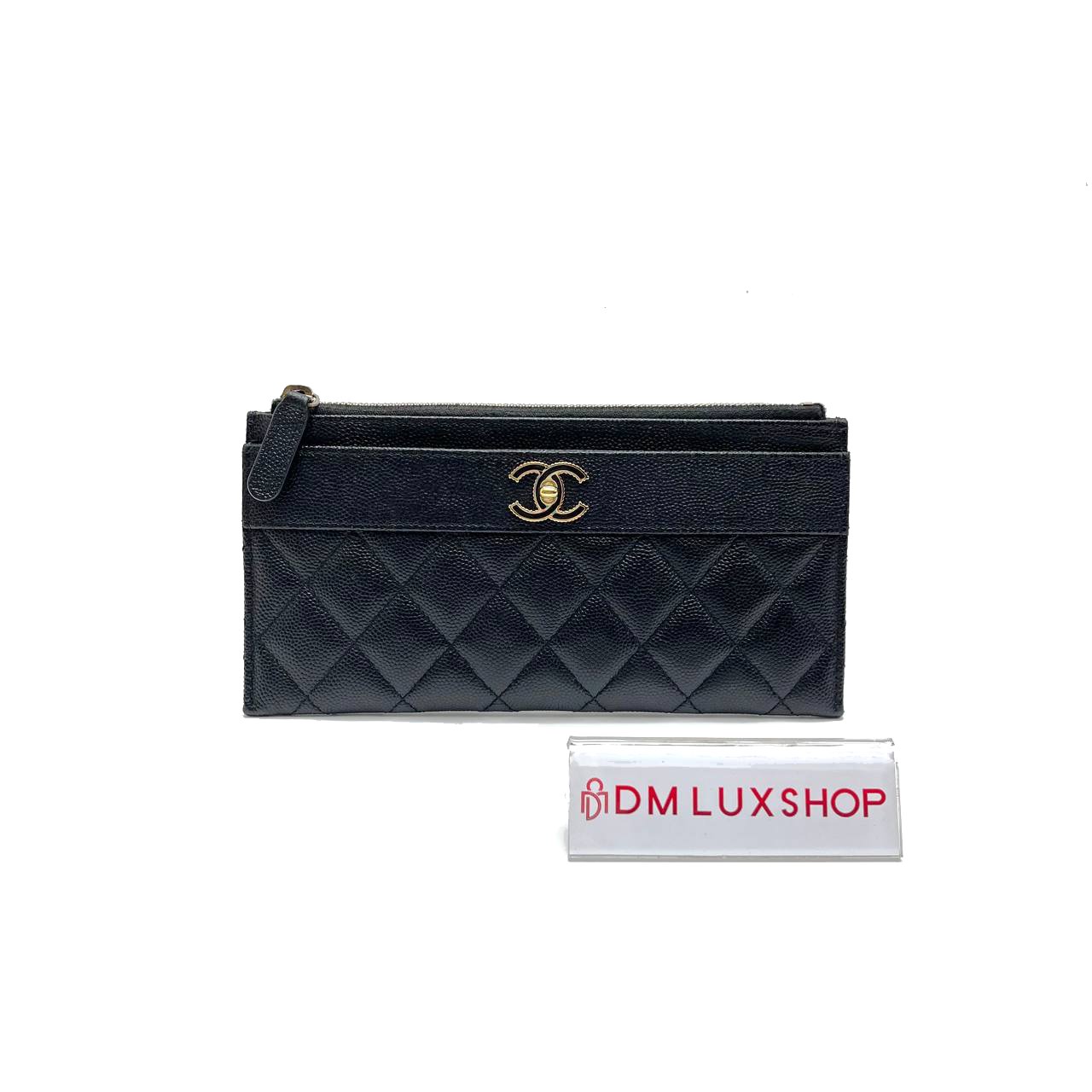 Chanel Mademoiselle Caviar Zip Pouch (Serial 27)