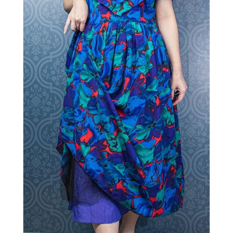 Algo Ettes Made in 1980s Garden Party Dress (MU104-20)