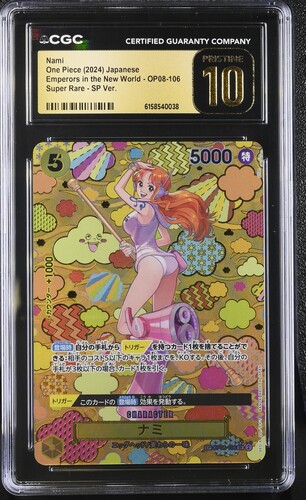 CGC PRISTINE 10 NamiOne Piece (2024) JapaneseEmperors in the New World - OP08-106Super Rare - SP Ver.