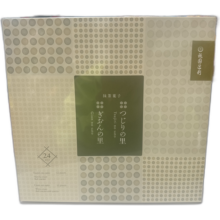 京都祇園辻利 抹茶蛋捲+奶油蛋捲Mix各12件