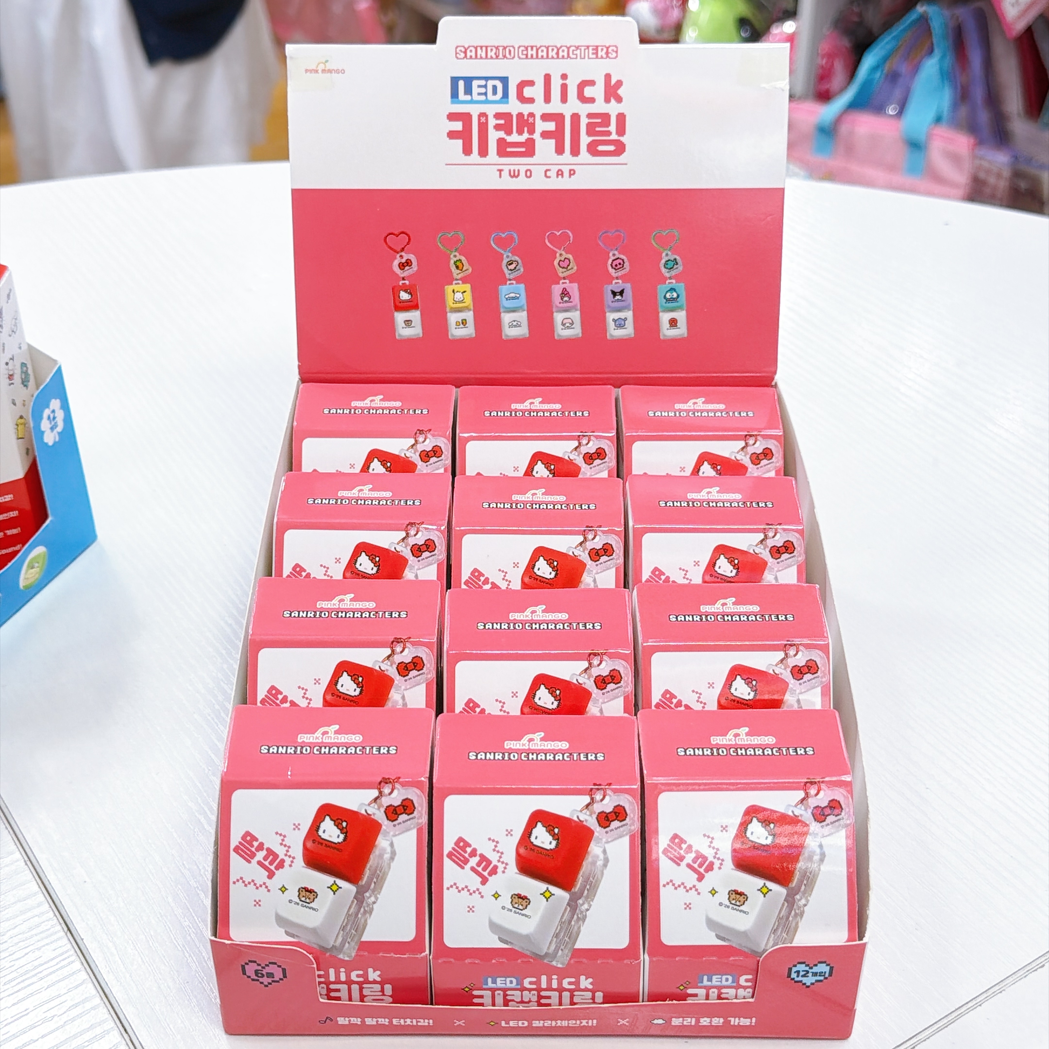 韓國限定新款Sanrio 兩鍵發光Key cap鎖匙扣掛飾