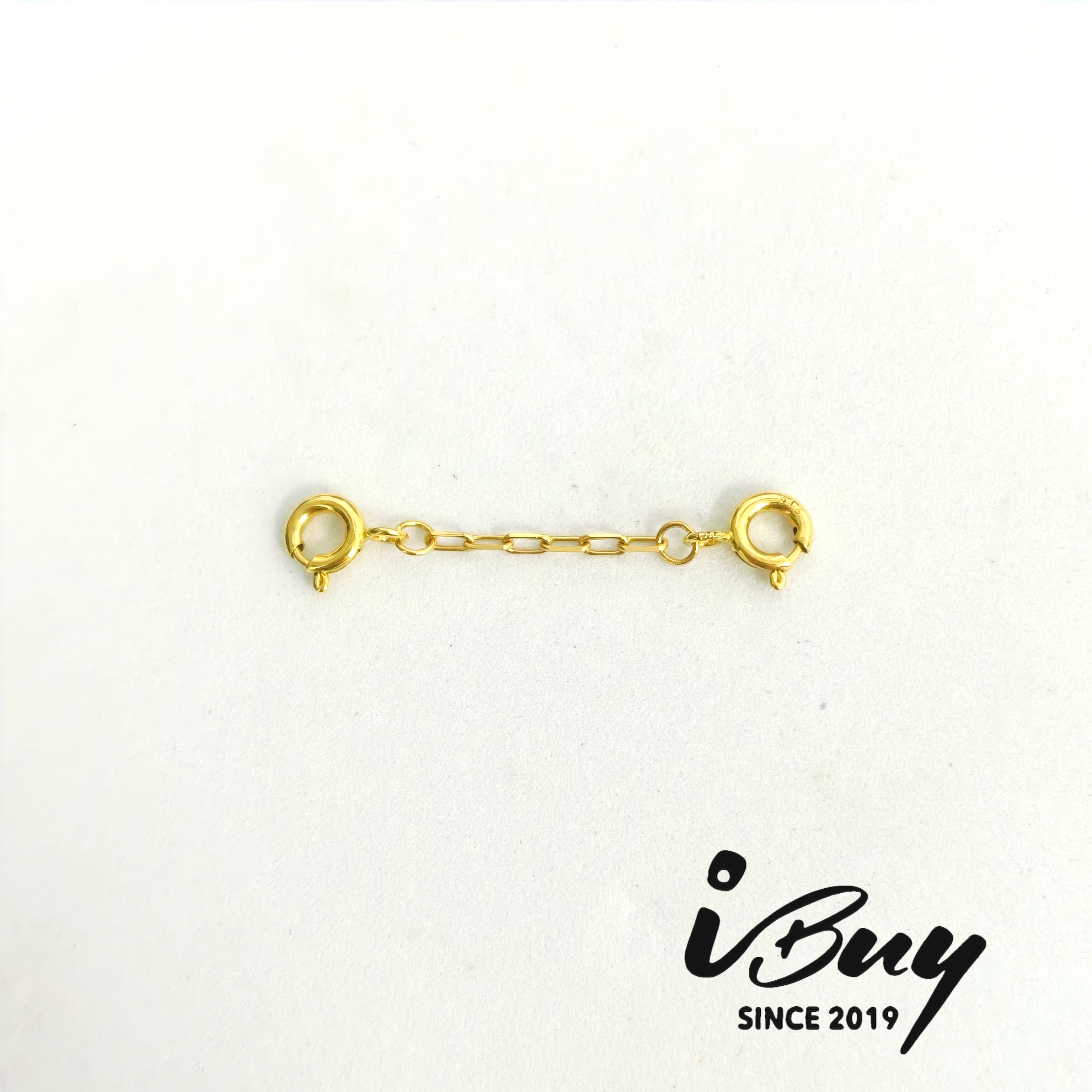 916 GOLD Q CLASP POLO CHAIN (3CM) 916 金 Q扣万字延长链(3CM)