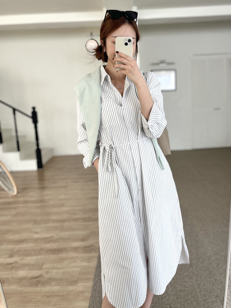 The Striped Shirt Dress