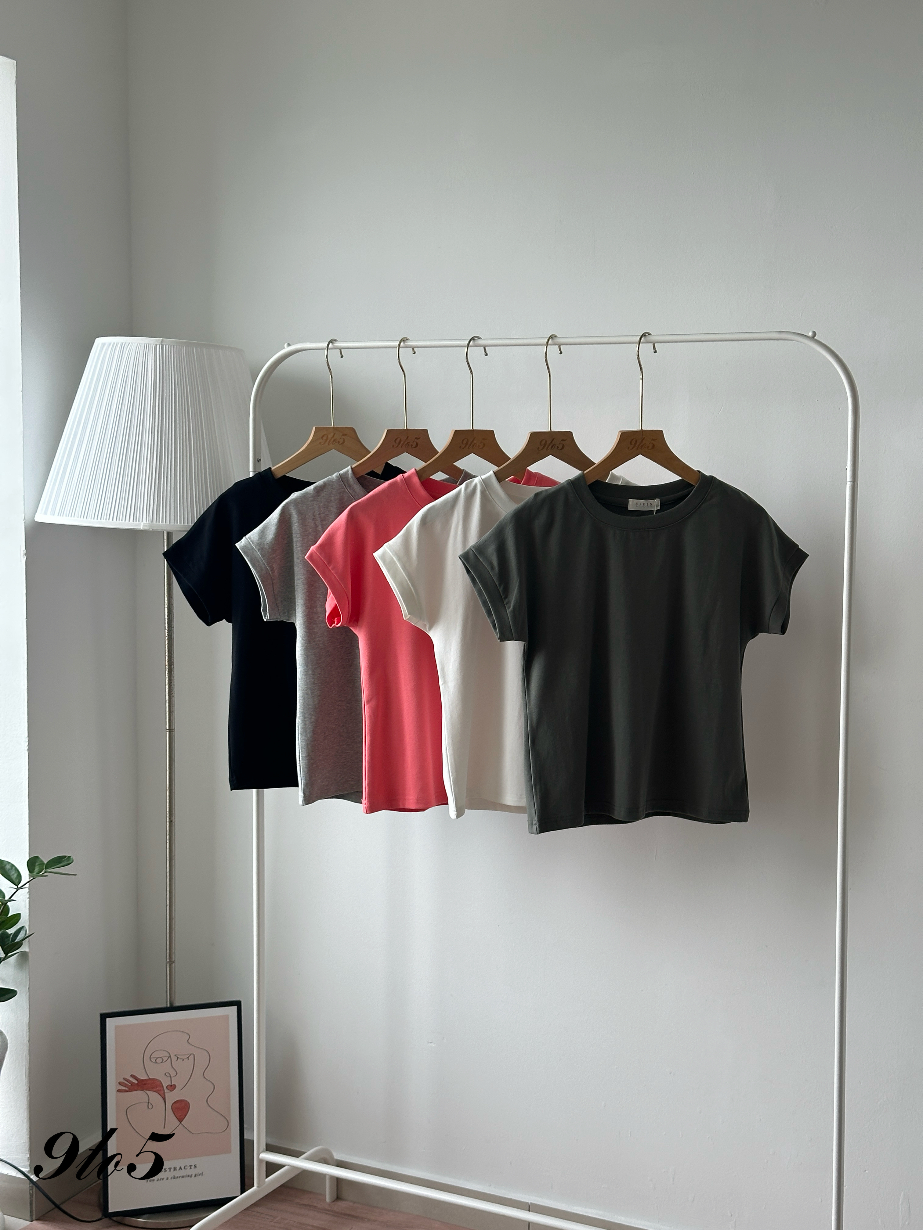 T4345 Cape Sleeve Plain Tee - 5 Colors 