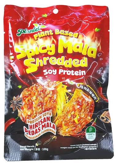 Plantex-植物麻辣螺肉(純素) 100g/ Plant Based Spicy Mala Shredded Soy Protein (Vegan) 100g 