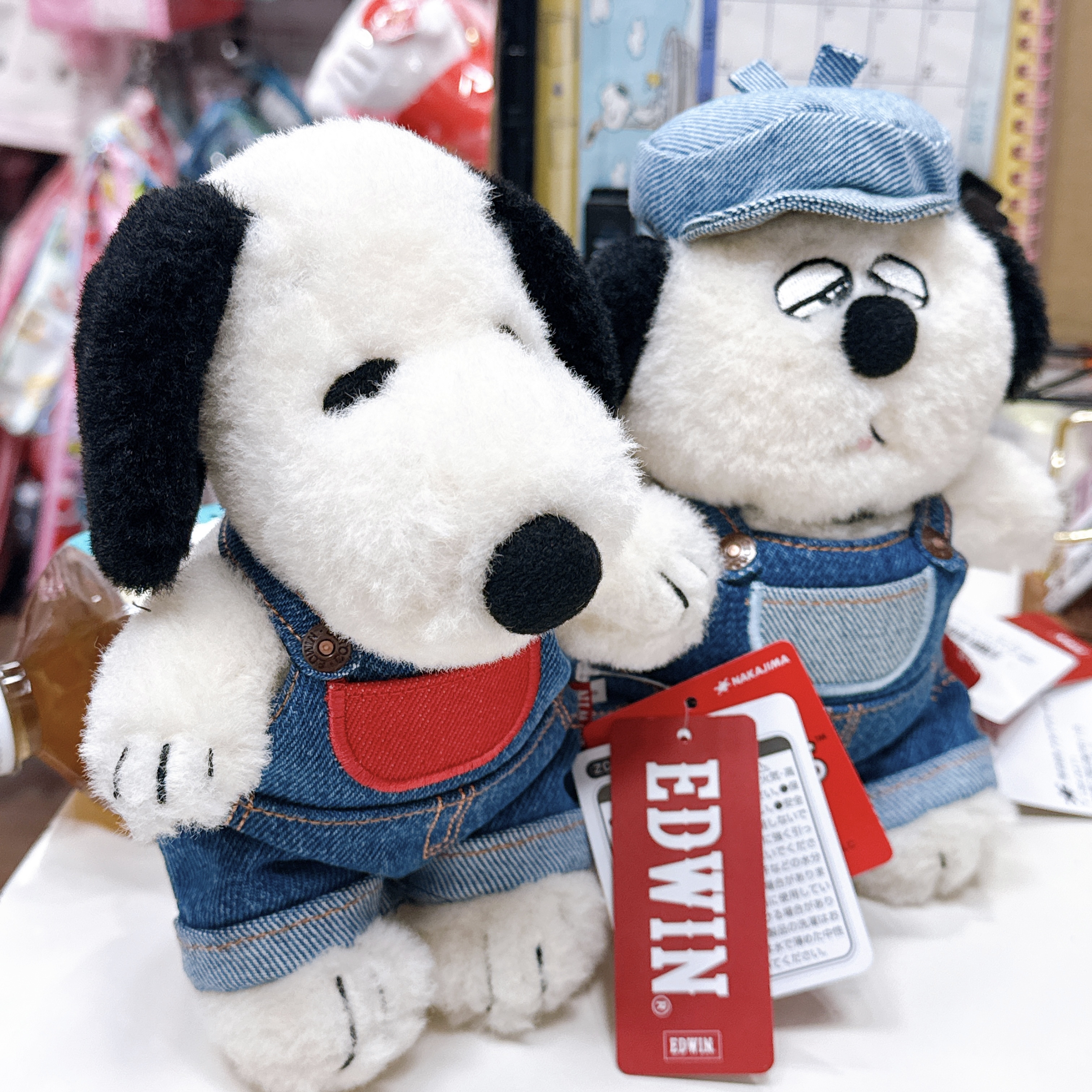 日本版Snoopy EDWIN牛仔工人褲系列公仔