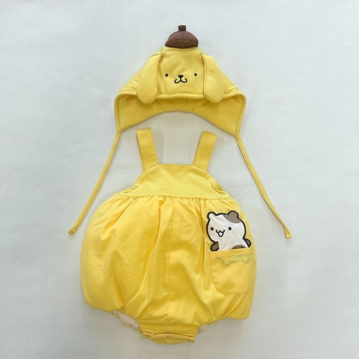 🇯🇵限量預訂 日本直送🇯🇵Just Hug Me系列布甸狗造型吊帶包屁衣帽子套裝