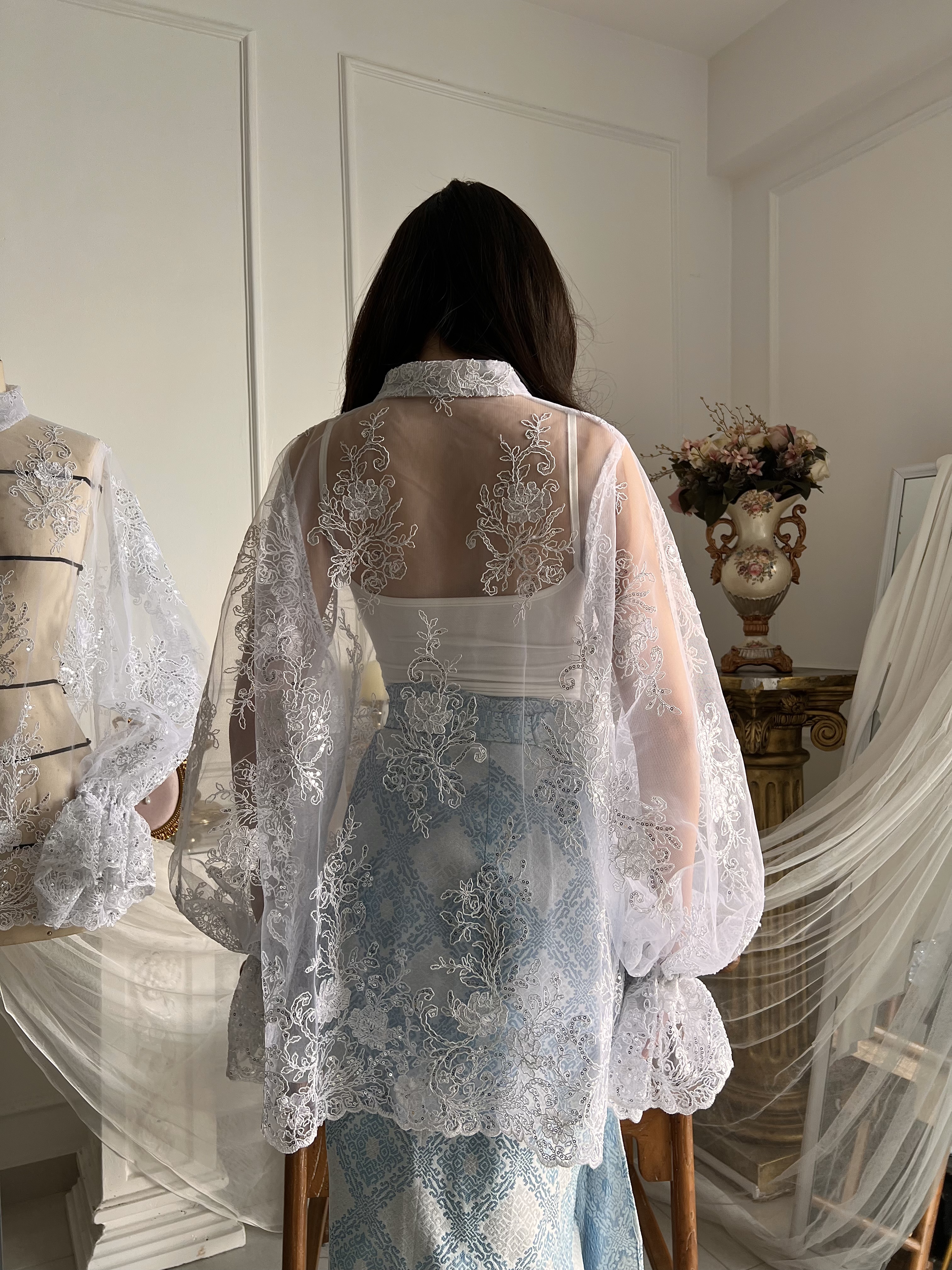Angel Lace Blouse in True White
