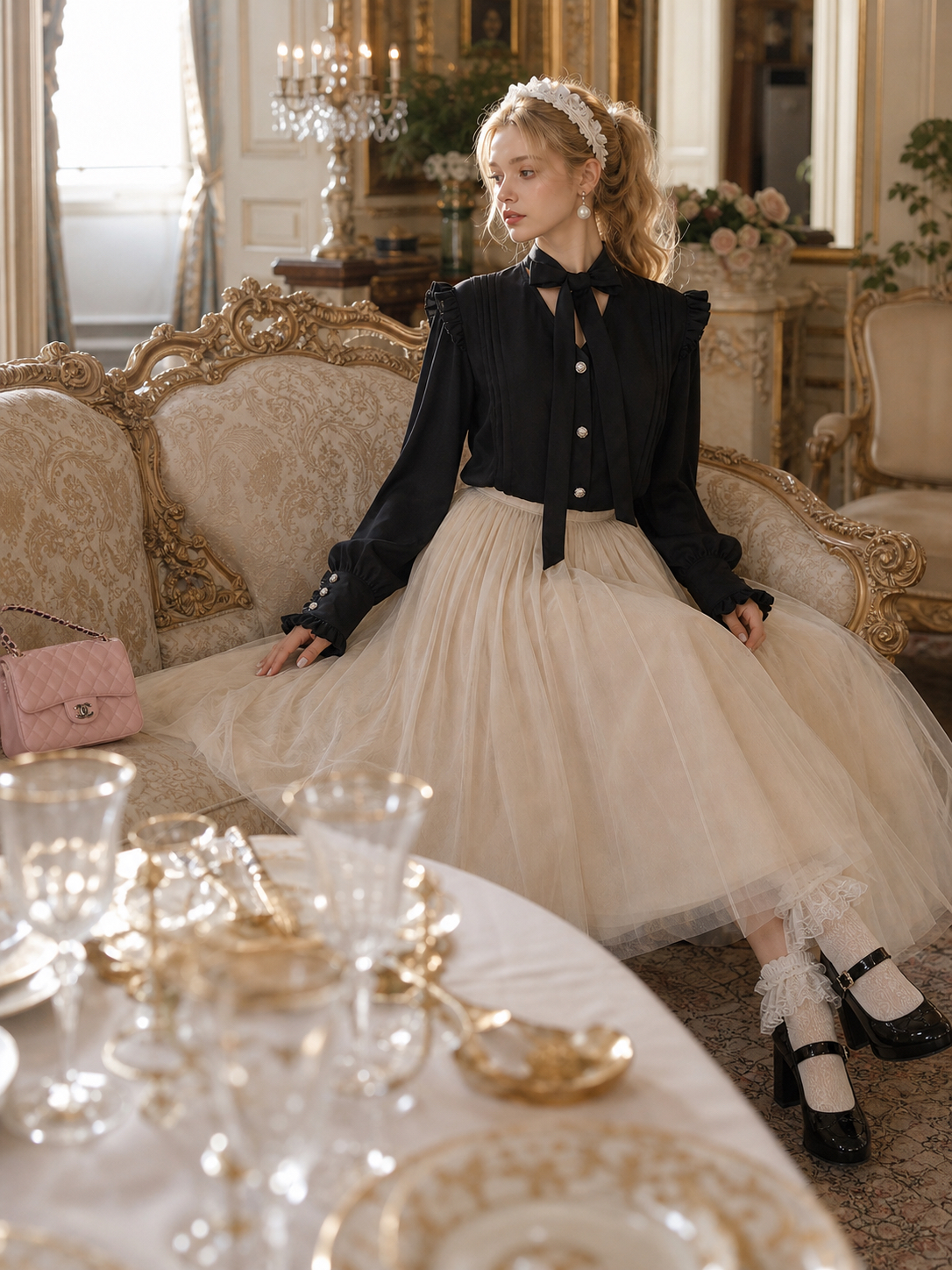 維多利亞貴族收藏公主袖級禮服 The Midnight Heiress Victorian Gown