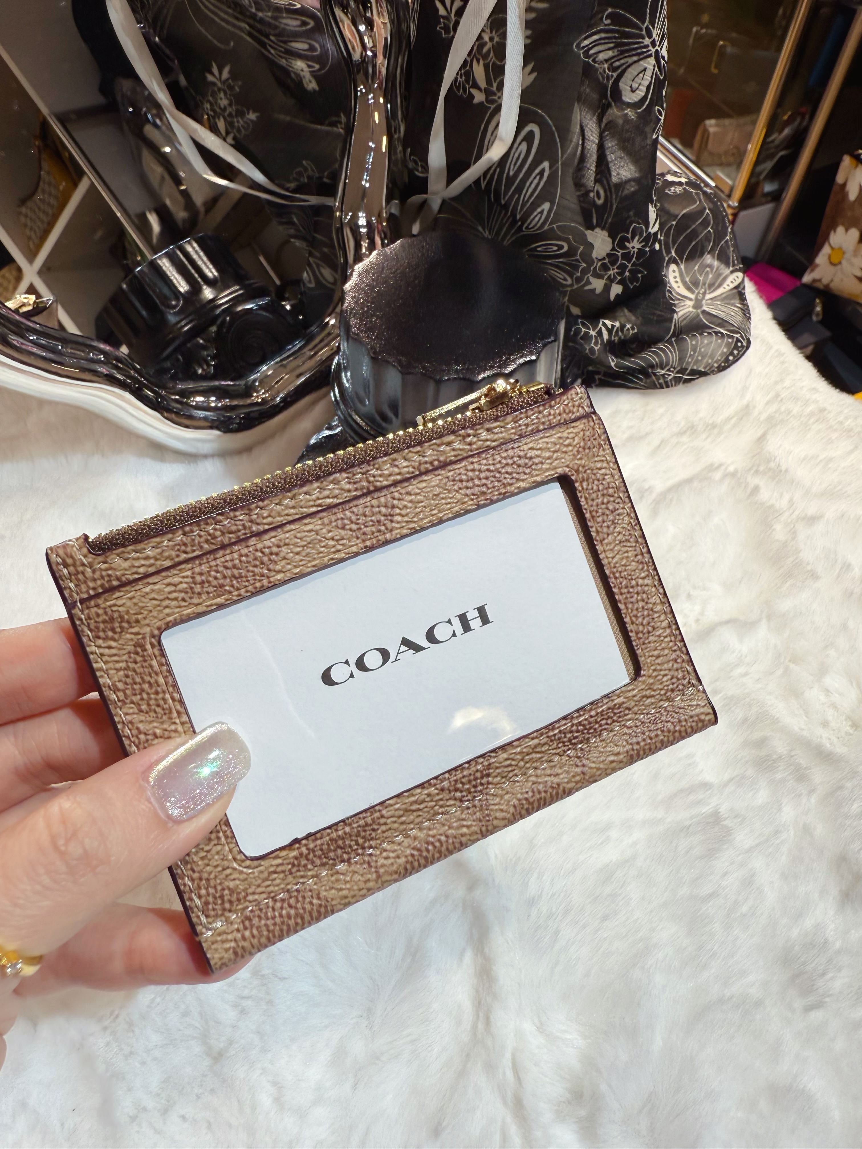 Coach 2 in 1 medium wallet milk tea/m