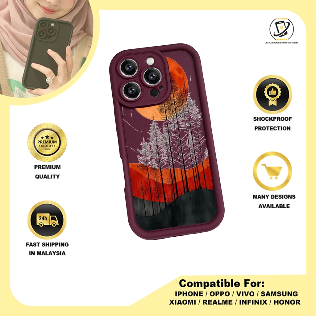 TPU DESIGN CASE PHONE FOR HONOR - DESIGN MOON D