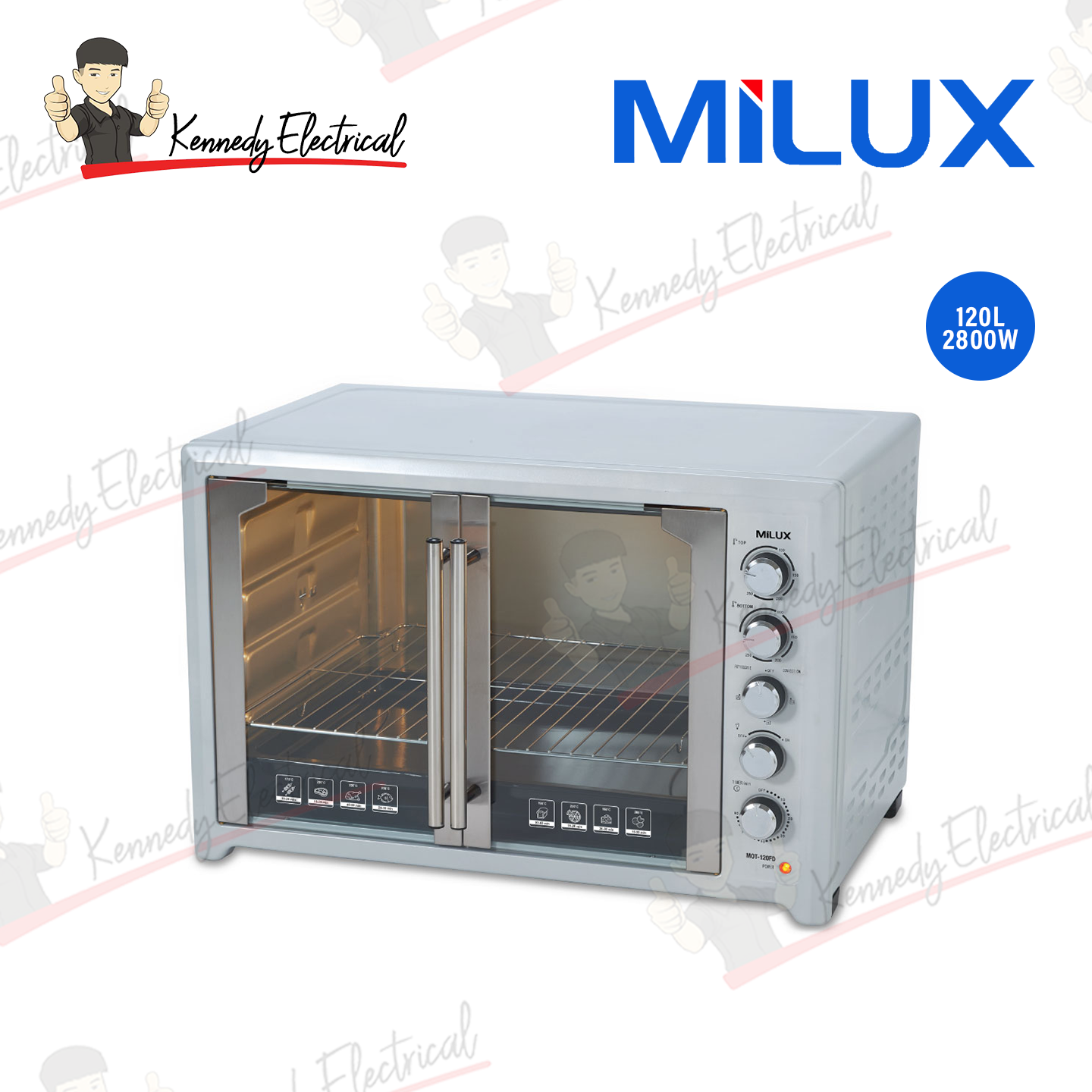 Milux 120L 2800W Electric Oven (MOT-120FD)