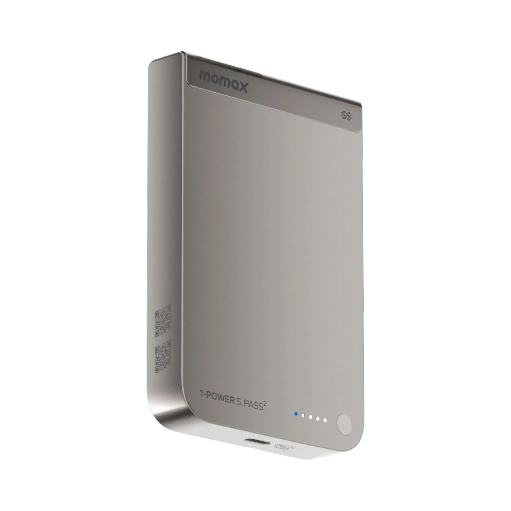 【CCC安全認證】MOMAX 1‑Power S.Pass² 10000mAh Qi2.2 半固態磁吸流動電源 IP163Q22｜25W 磁吸無線快充・30W PD 快充・半固態電池 MagSafe 行動電源｜香港行貨