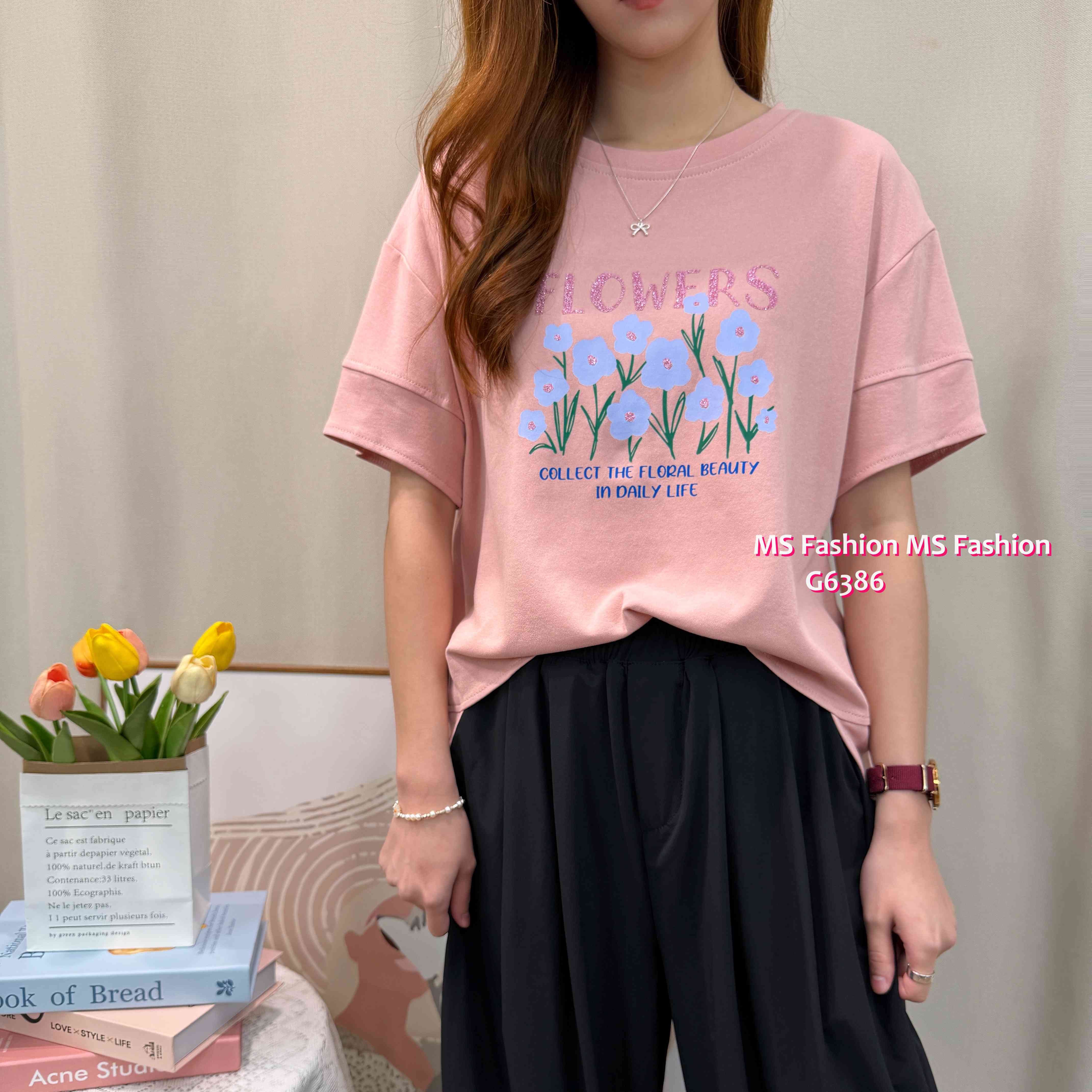 G6386 靚色花花top