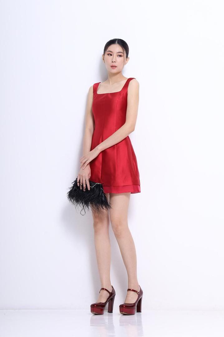 吊带方领连身裙 2119