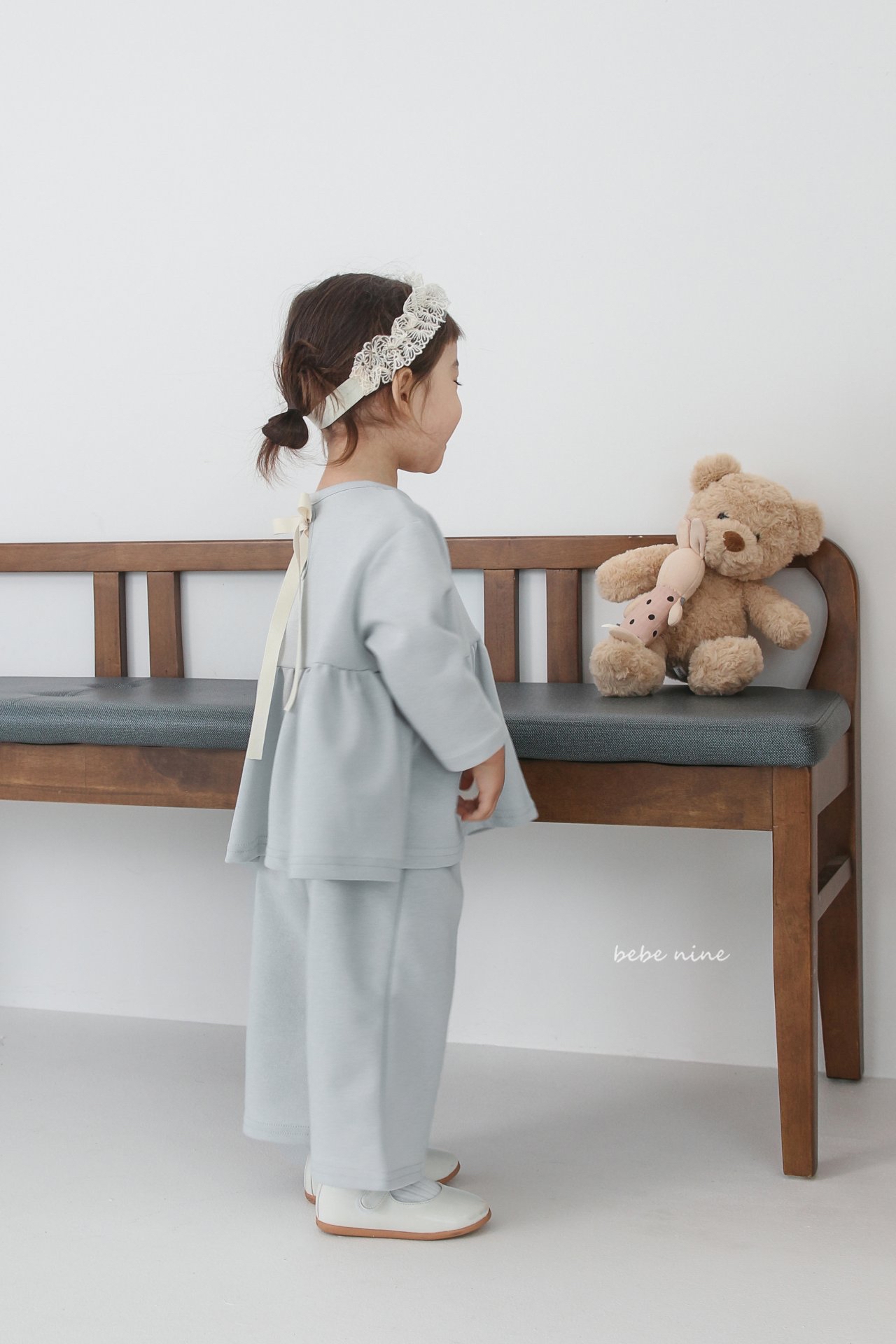 🌸預訂 韓國直送🌸🇰🇷Bebenine兩色後背絲帶寬鬆長袖上下套裝