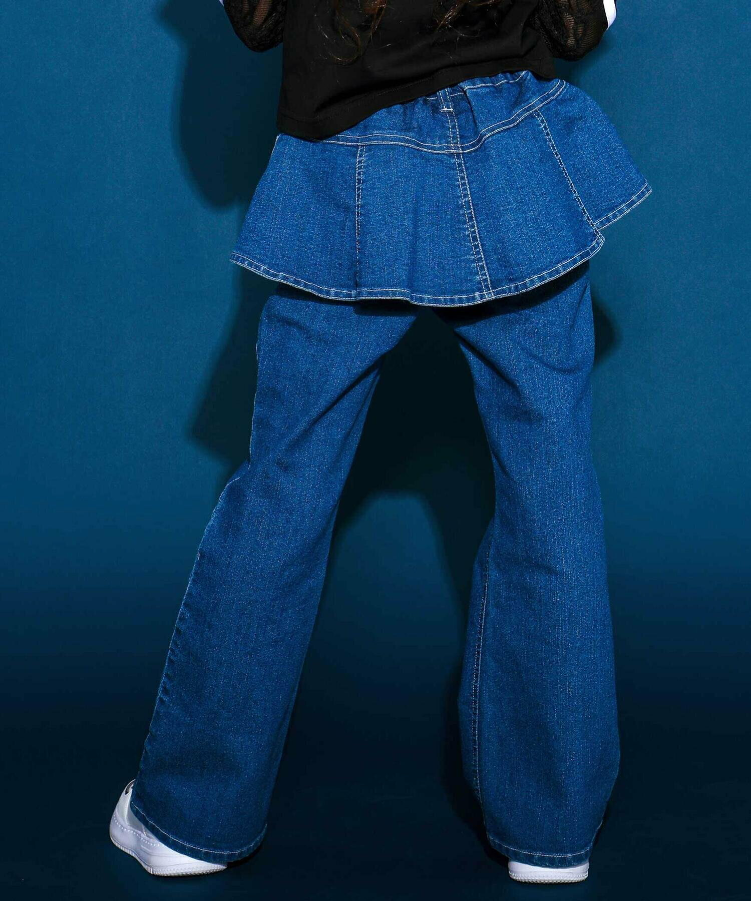 🆕【⭐訂購⭐】🇯🇵日本直送🌀荷葉邊腰帶設計 彈性牛仔褲［2款選］🌀[ELBA-0164][260305]