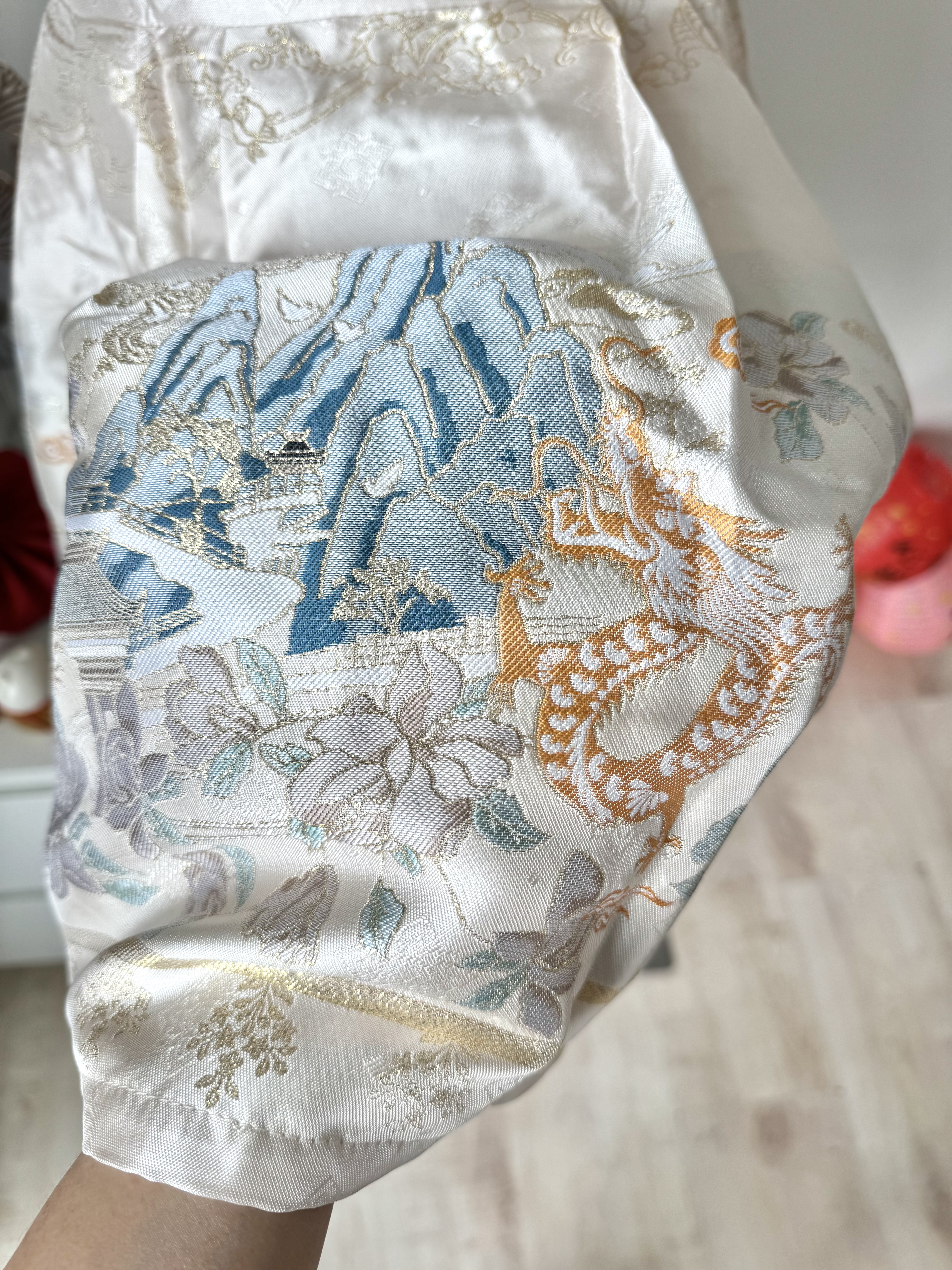 福利款原价RM109【Golden Phoenix Dress 锦绣烟雨 】新中式重工刺绣挂脖连衣裙（2 colours）Premium Quality